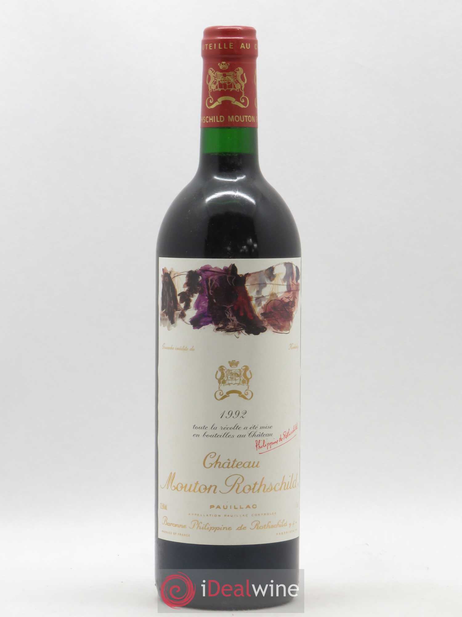 Château Mouton Rothschild 1er Grand Cru Classé 1992 - Lot de 1 bouteille - 0
