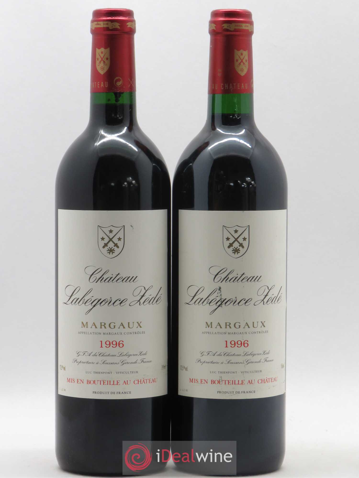 Château Labegorce Zédé Cru Bourgeois 1996 - Lot de 2 bouteilles - 0