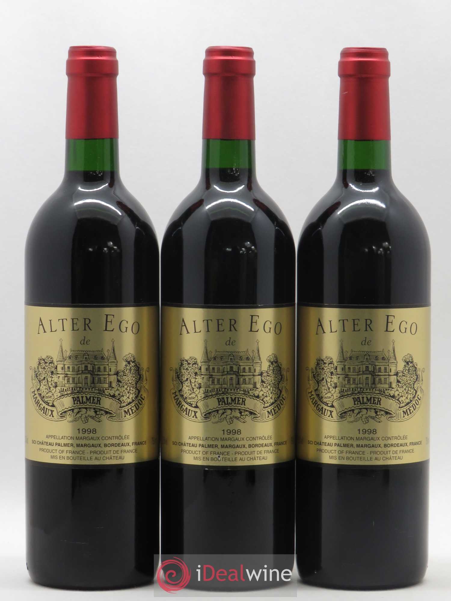 Alter Ego de Palmer Second Vin 1998 - Lot de 3 bouteilles - 0