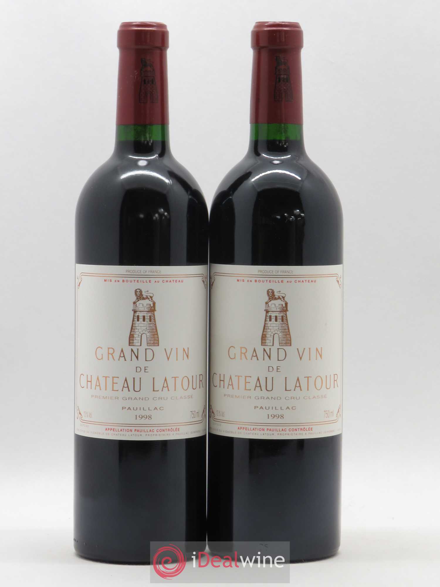Château Latour 1er Grand Cru Classé 1998 - Lot de 2 bouteilles - 0