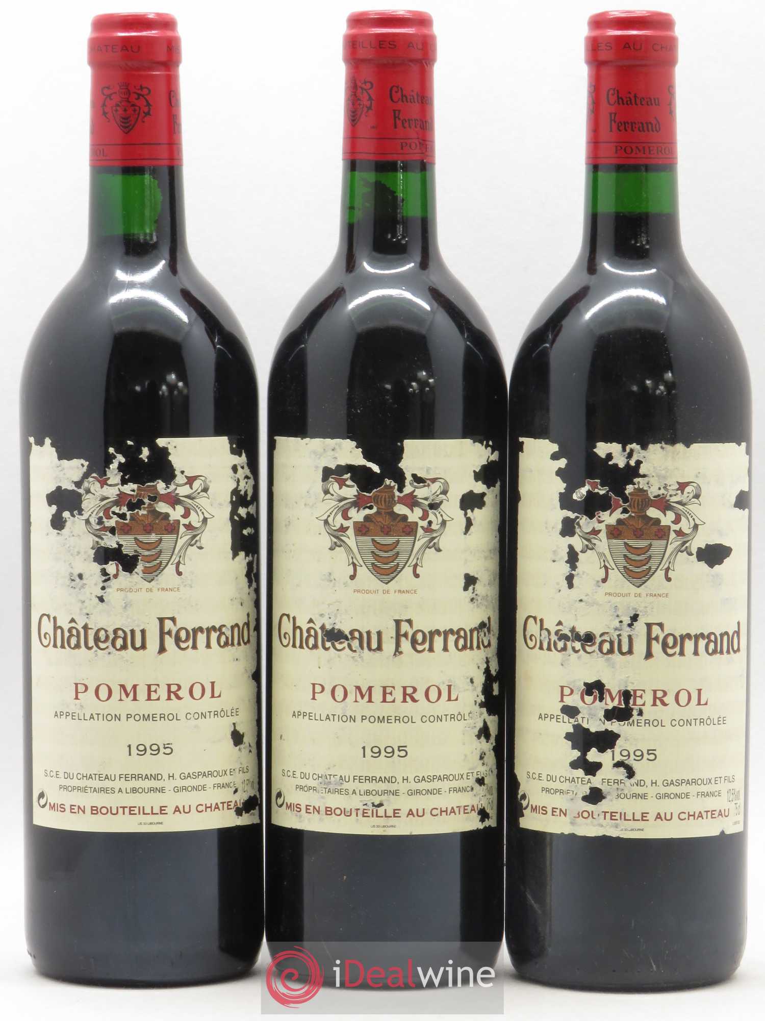 Château Ferrand 1995 - Lot de 3 bouteilles - 0