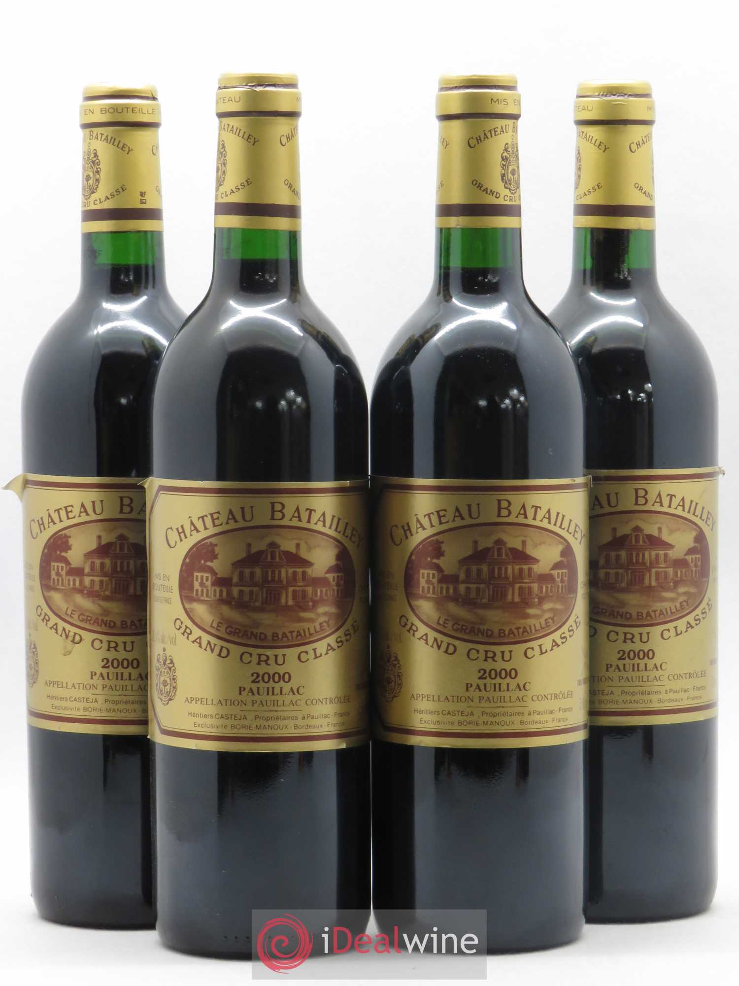 Château Batailley 5ème Grand Cru Classé 2000 - Lot de 4 bouteilles - 0