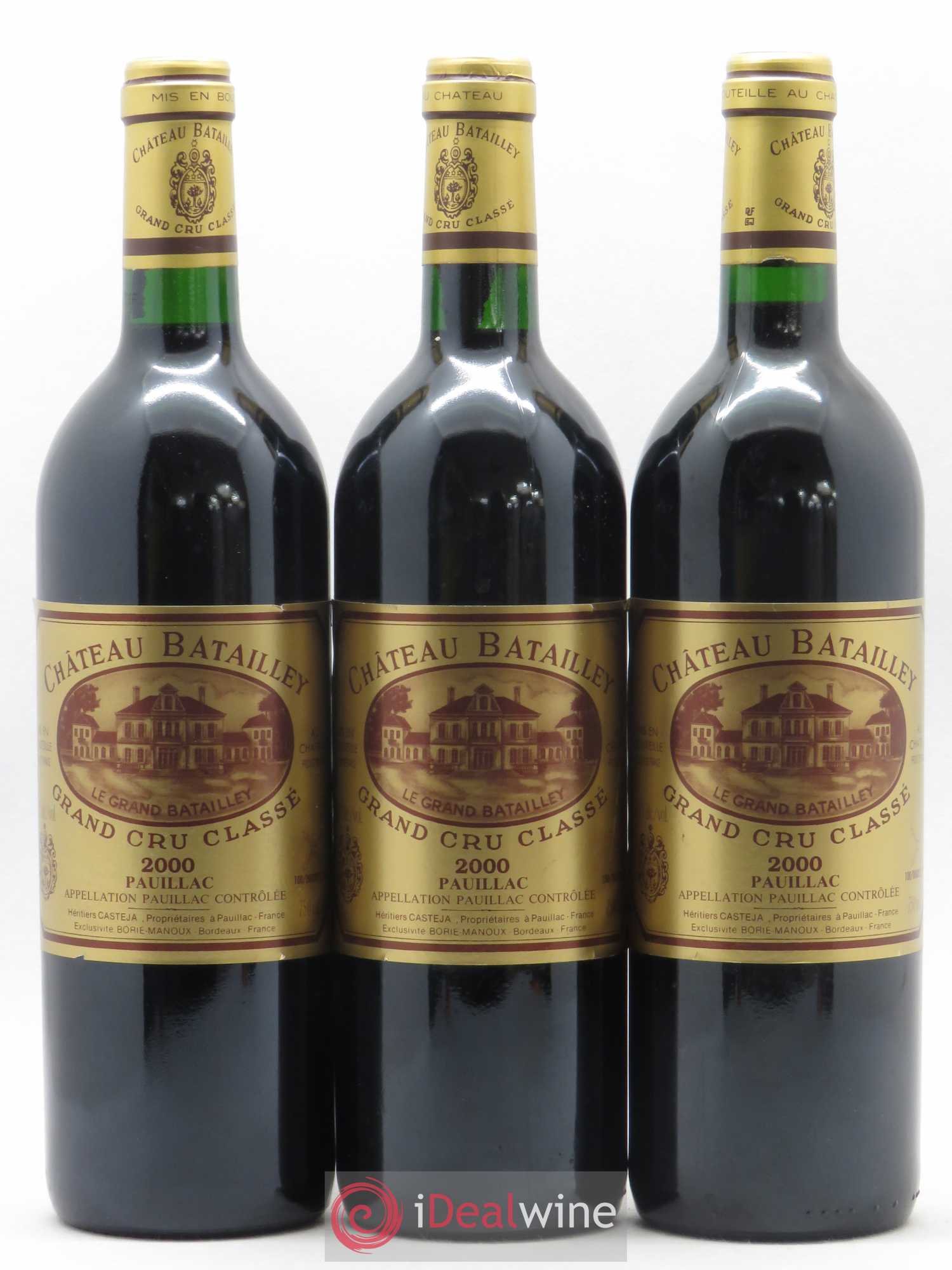 Château Batailley 5ème Grand Cru Classé 2000 - Lot de 3 bouteilles - 0
