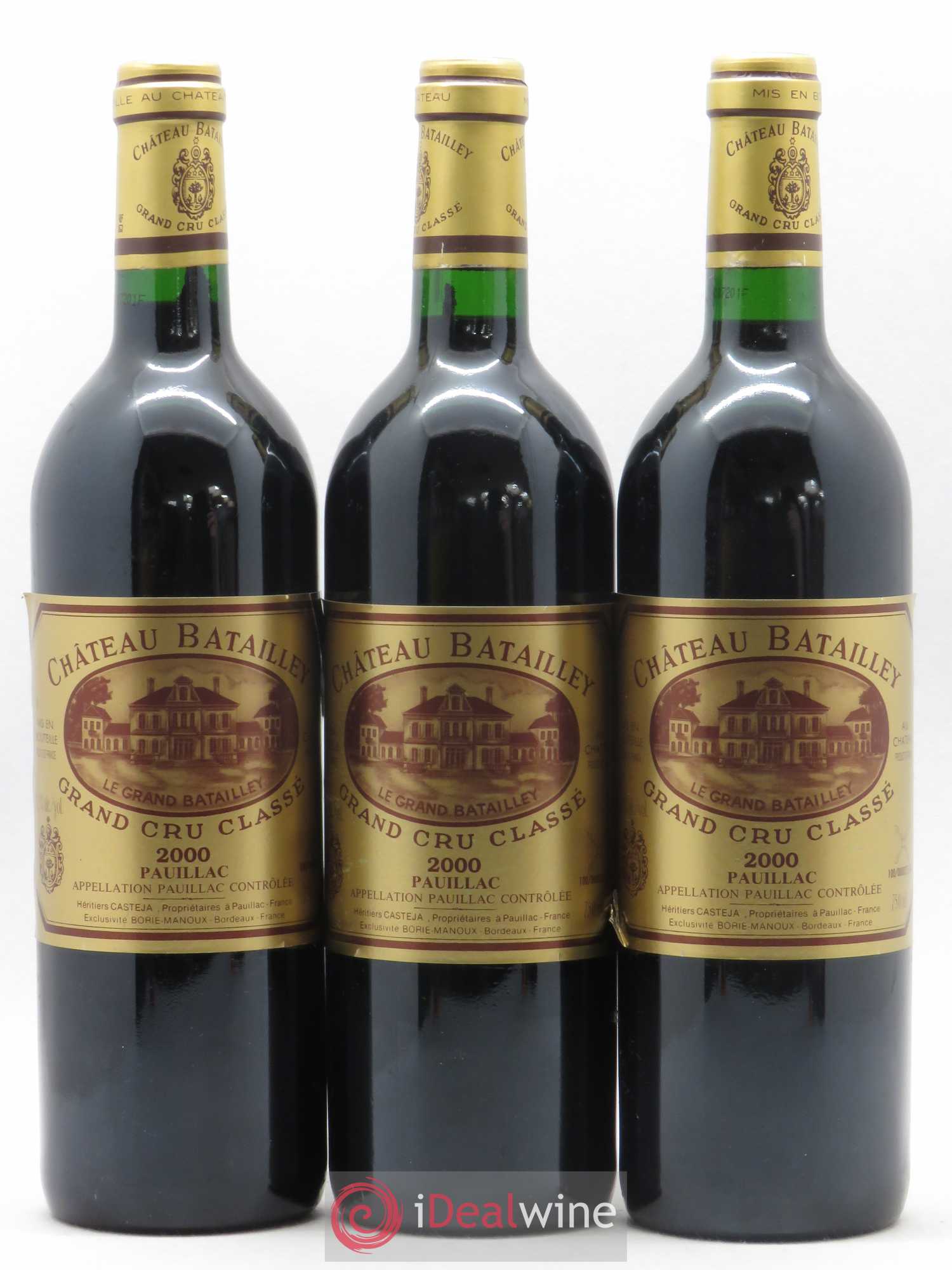 Château Batailley 5ème Grand Cru Classé 2000 - Lot de 3 bouteilles - 0