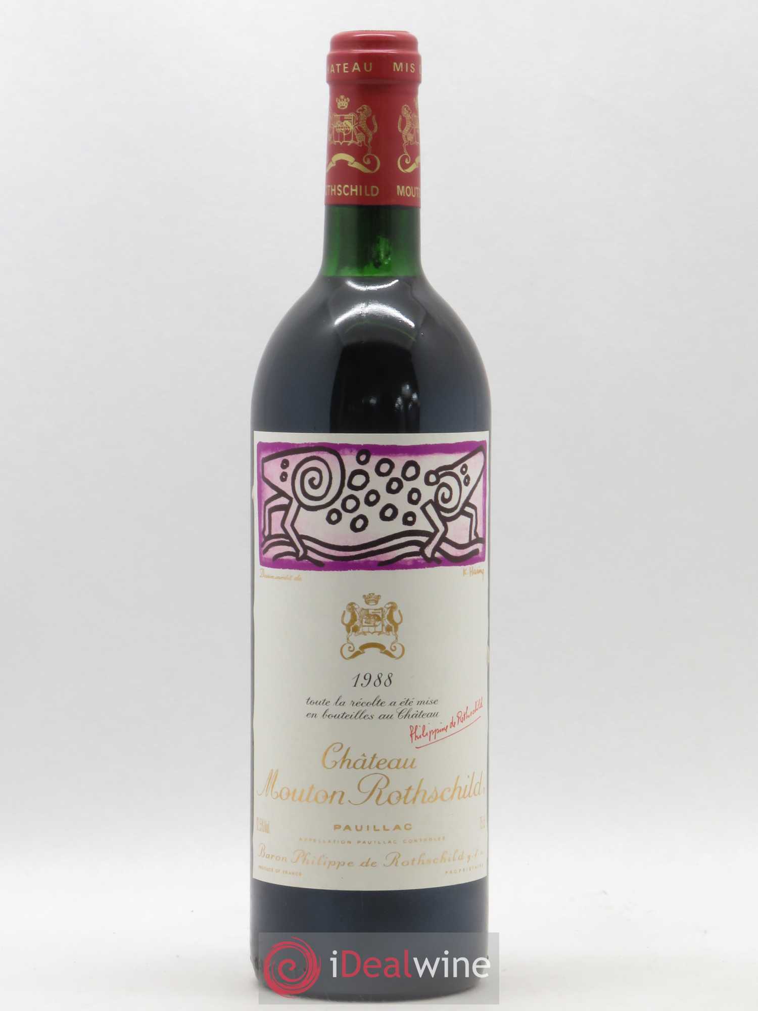 Château Mouton Rothschild 1er Grand Cru Classé 1988 - Lot de 1 bouteille - 0