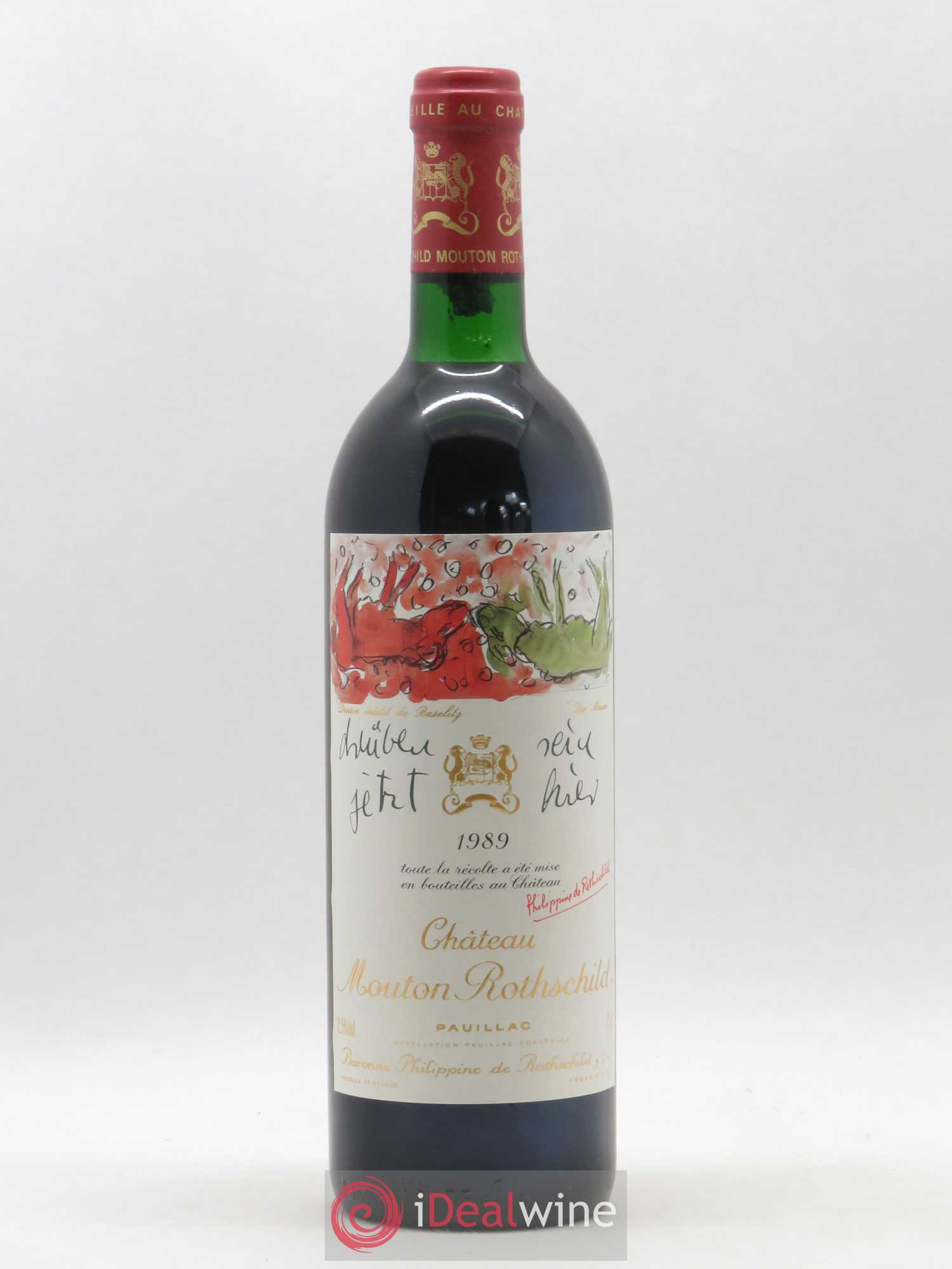 Château Mouton Rothschild 1er Grand Cru Classé 1989 - Lot de 1 bouteille - 0