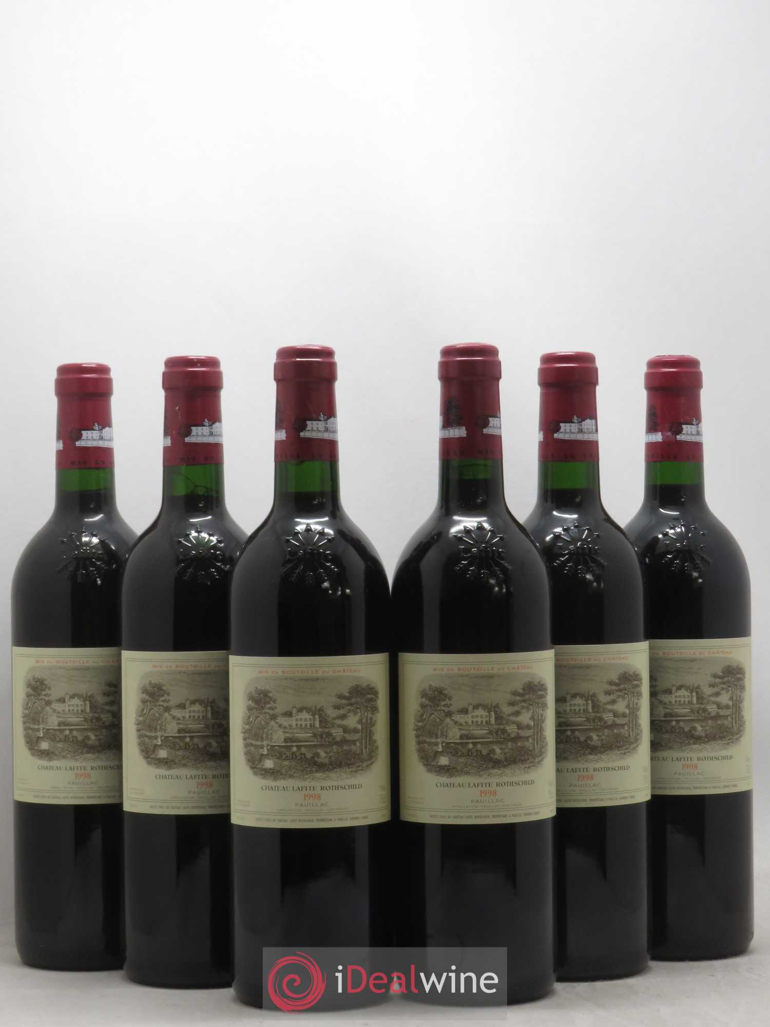 Château Lafite Rothschild 1er Grand Cru Classé 1998 - Lot de 6 bouteilles - 0