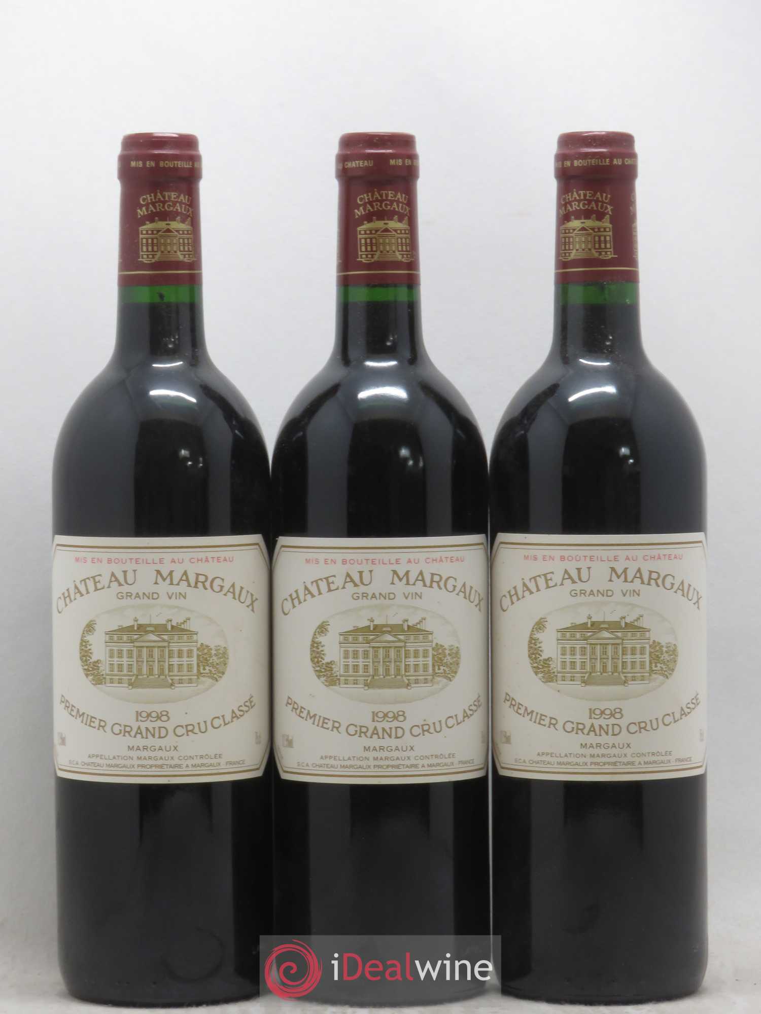 Château Margaux 1er Grand Cru Classé 1998 - Lot de 6 bouteilles - 1