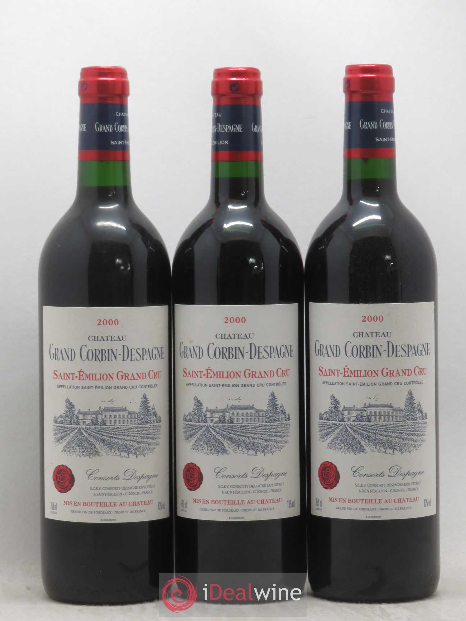Château Grand Corbin Grand Cru Classé 2000 - Lot de 12 bouteilles - 3