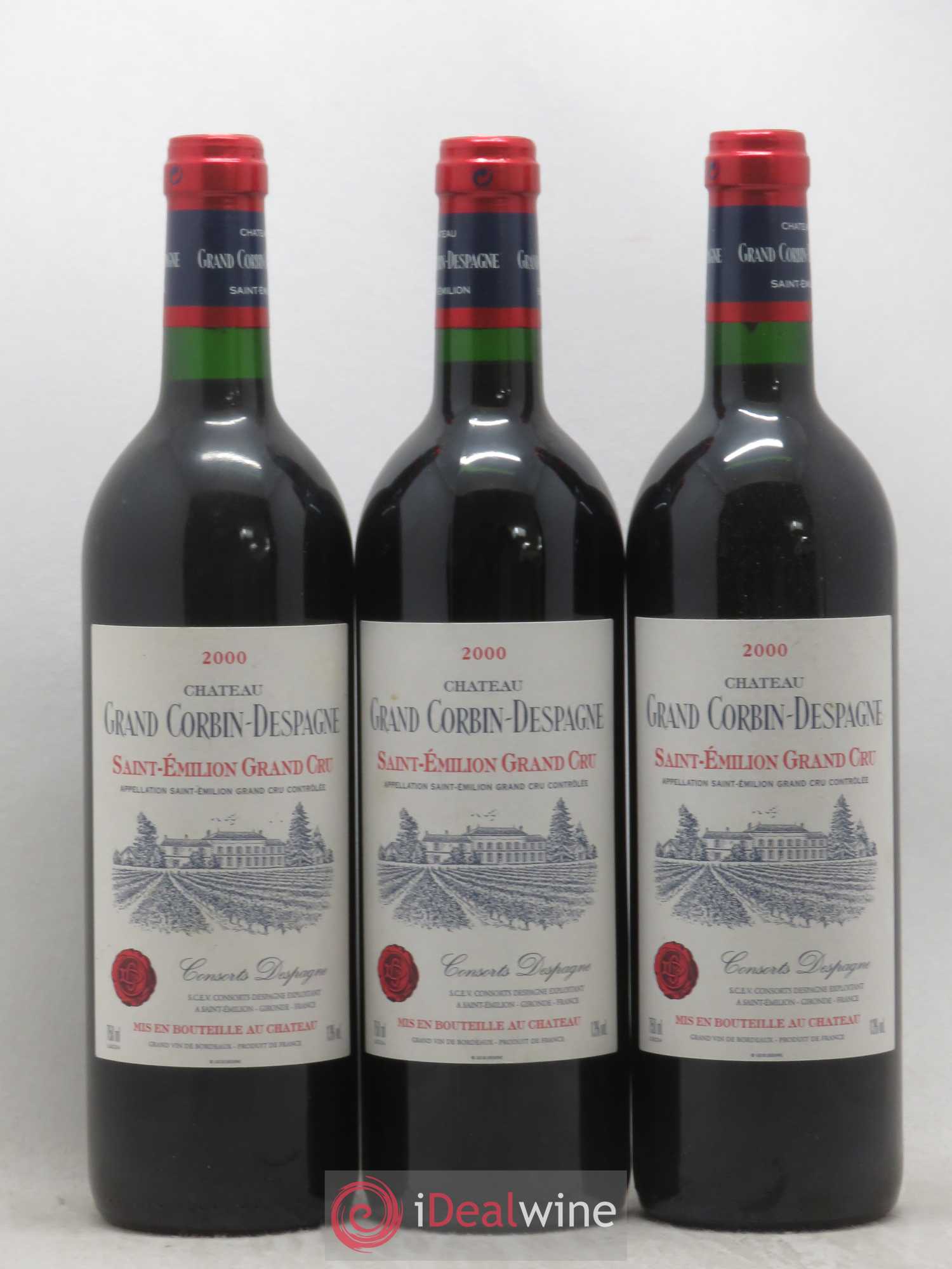 Château Grand Corbin Grand Cru Classé 2000 - Lot de 12 bouteilles - 4
