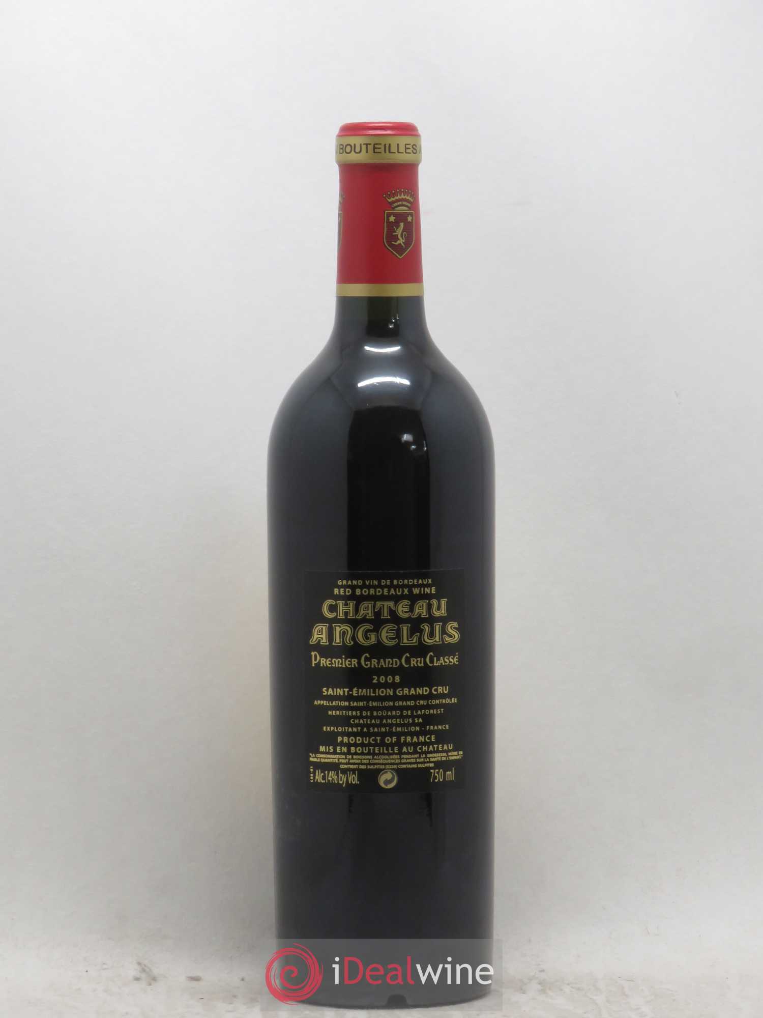 Château Angélus 1er Grand Cru Classé A 2008 - Lot de 1 bouteille - 1