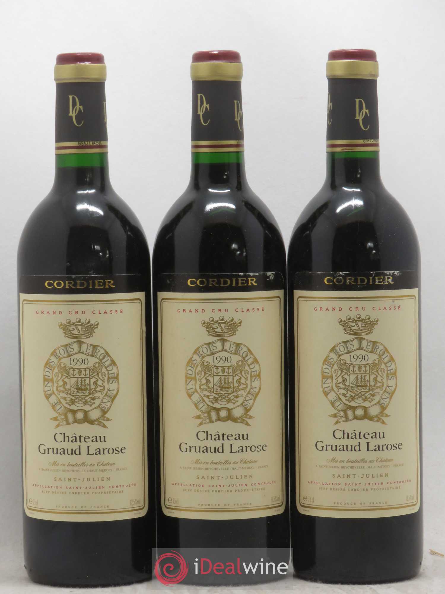 Château Gruaud Larose 2ème Grand Cru Classé 1990 - Lot de 3 bouteilles - 0