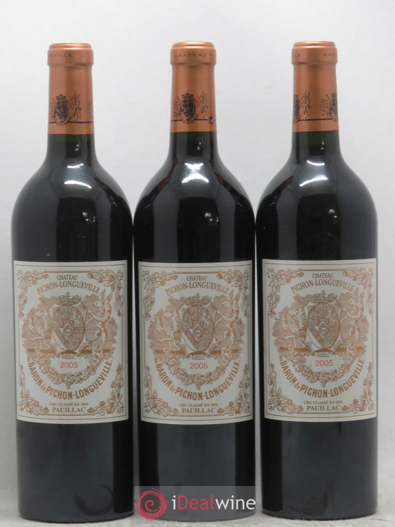 Pichon Longueville Baron 2ème Grand Cru Classé 2005 - Lot de 3 bouteilles - 0
