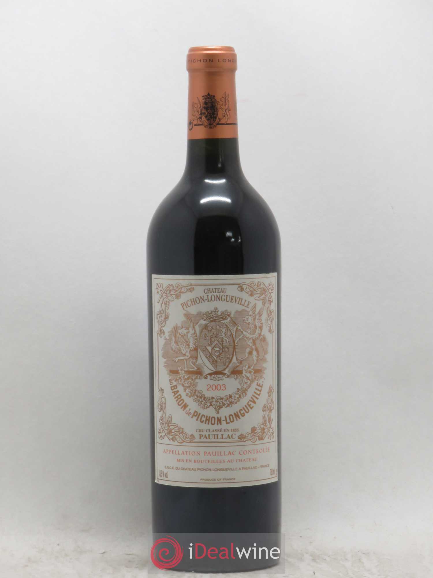 Pichon Longueville Baron 2ème Grand Cru Classé 2003 - Lot de 1 bouteille - 0