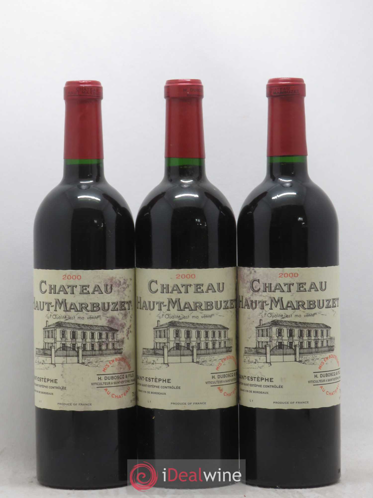 Château Haut Marbuzet 2000 - Lot de 12 bouteilles - 2