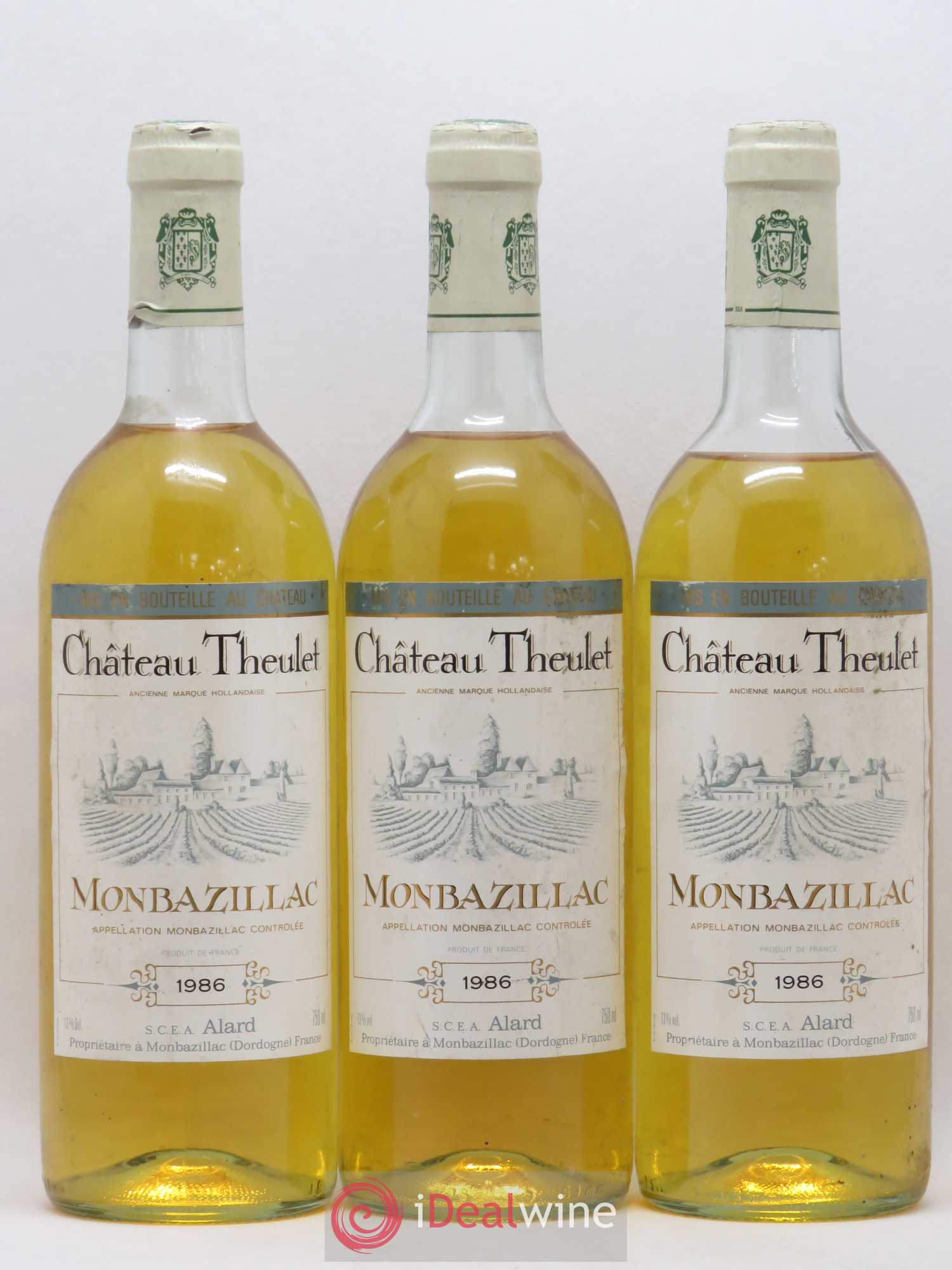 Monbazillac Château Theulet 1986 - Lotto di 3 bottiglie - 0