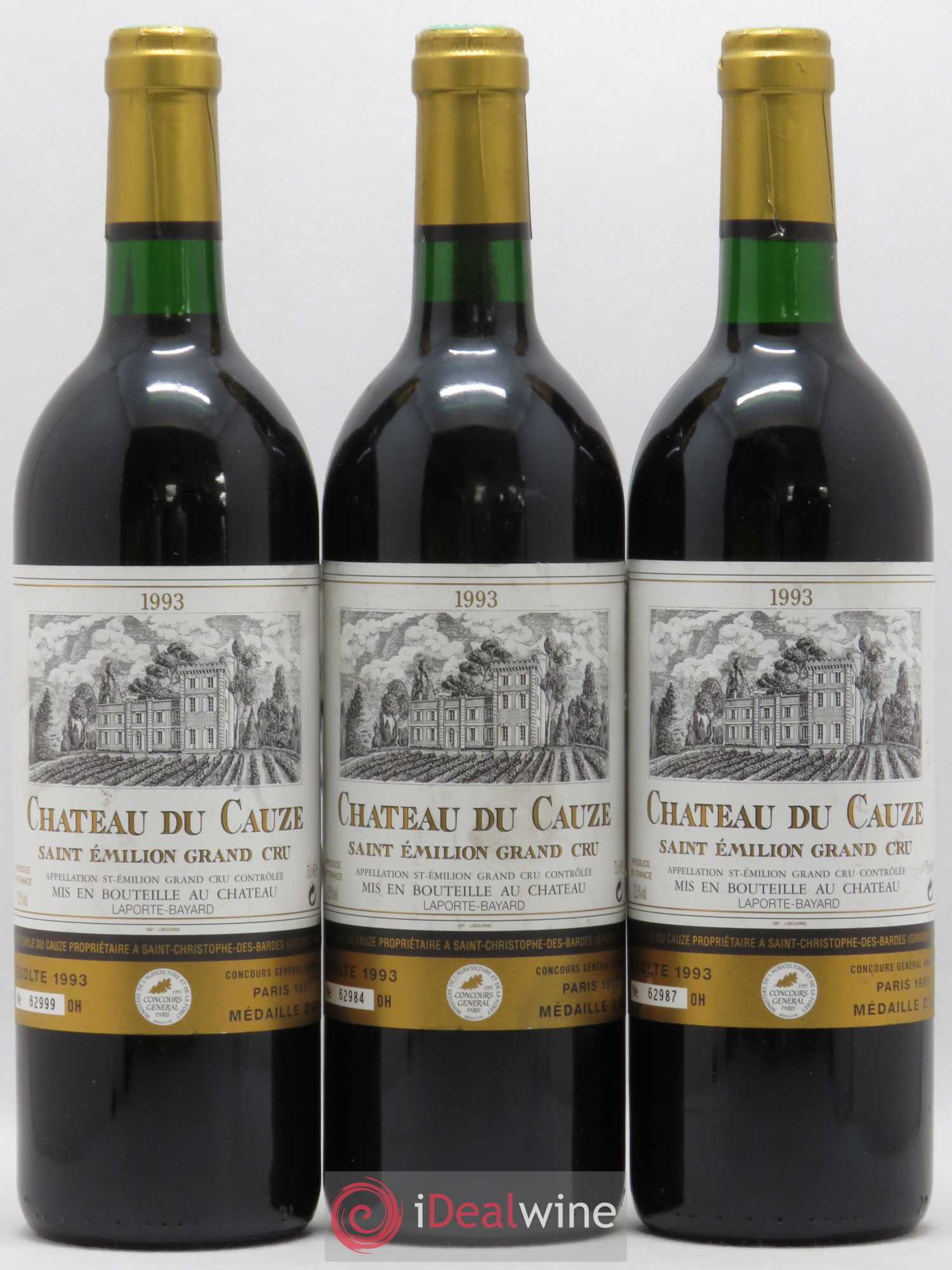 Château du Cauze 1993 - Lot de 3 bouteilles - 0