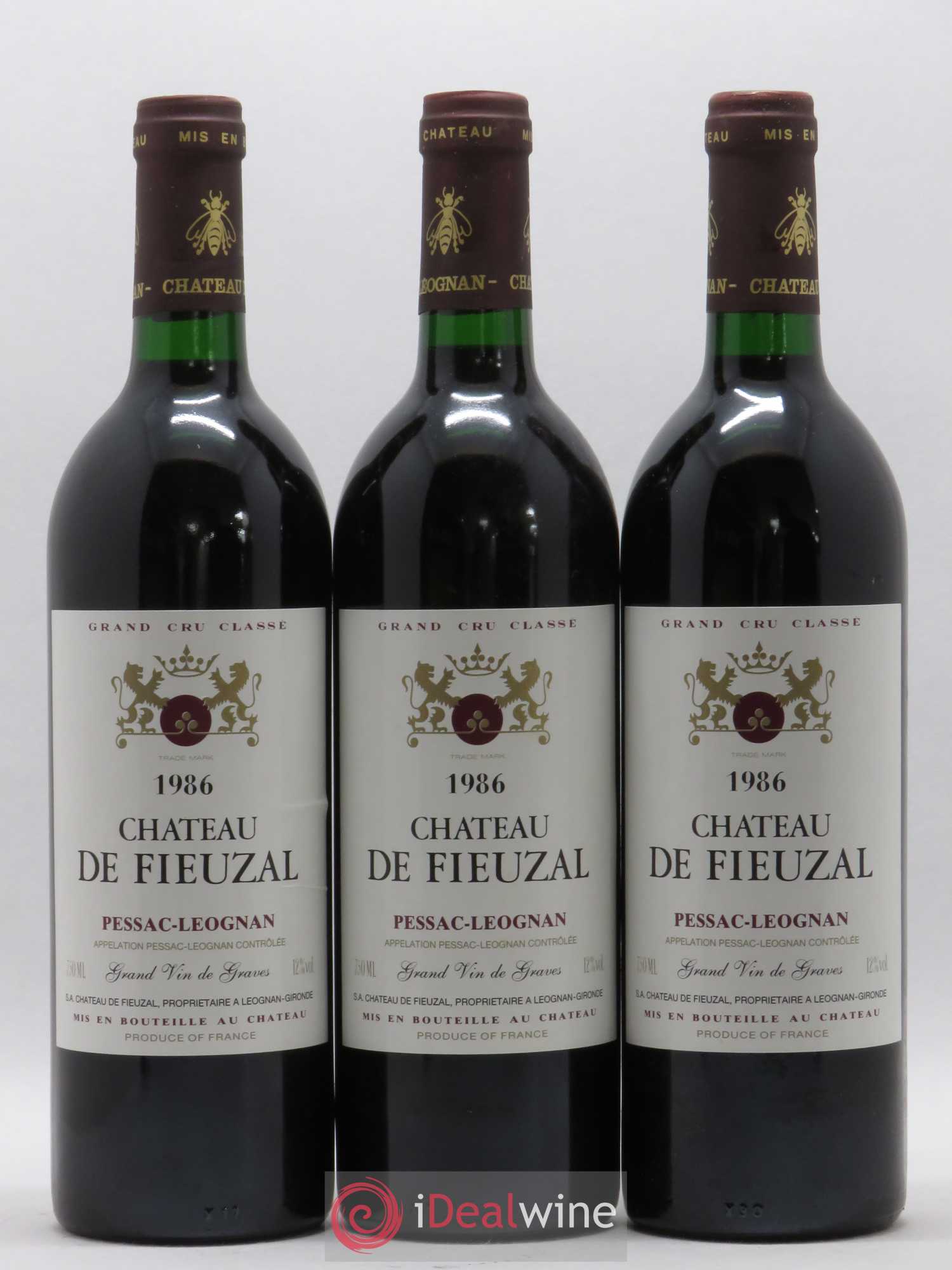 Château de Fieuzal Cru Classé de Graves 1986 - Lot de 6 bouteilles - 1