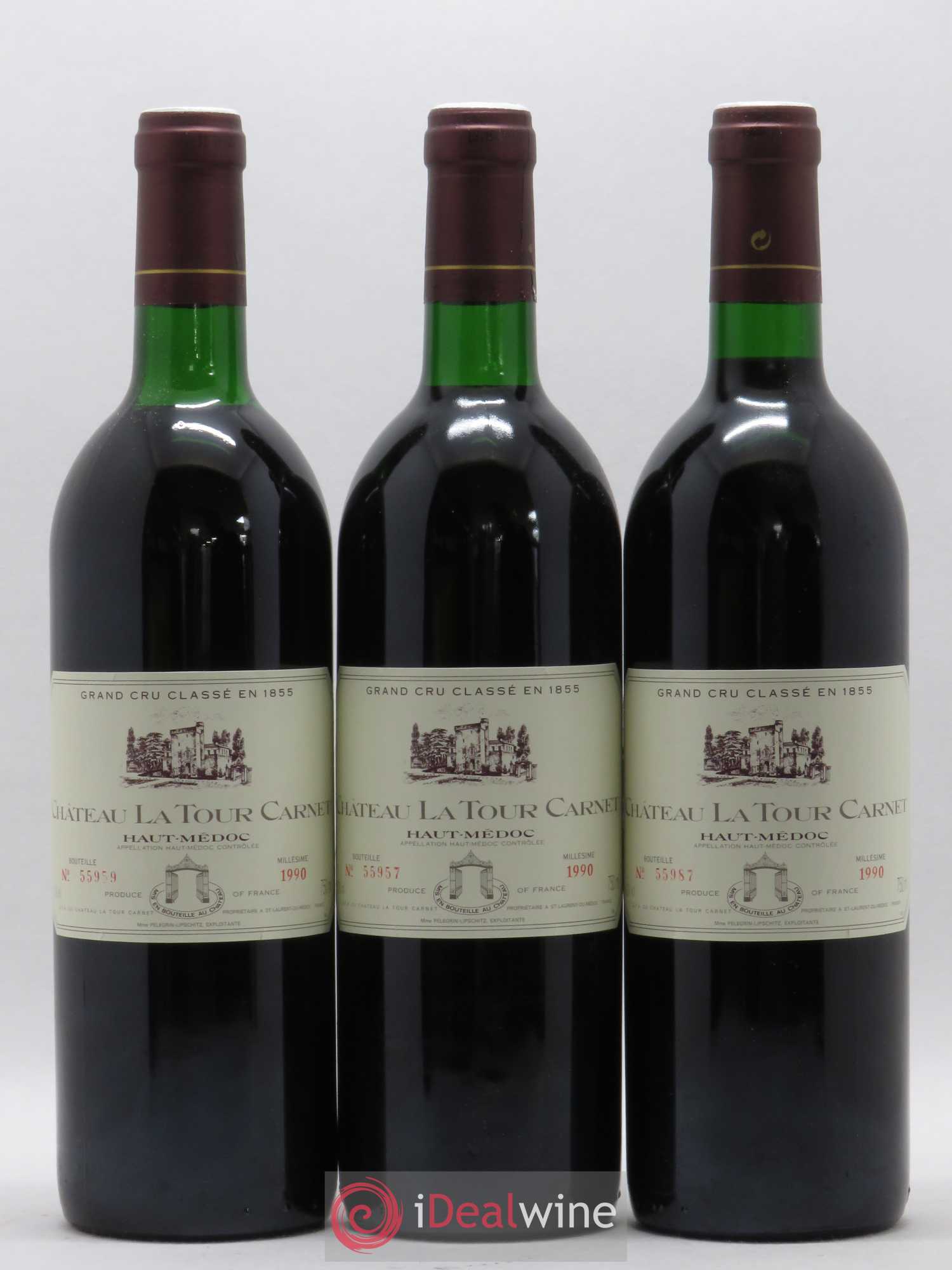 Château la Tour Carnet 4ème Grand Cru Classé 1990 - Lot de 6 bouteilles - 2