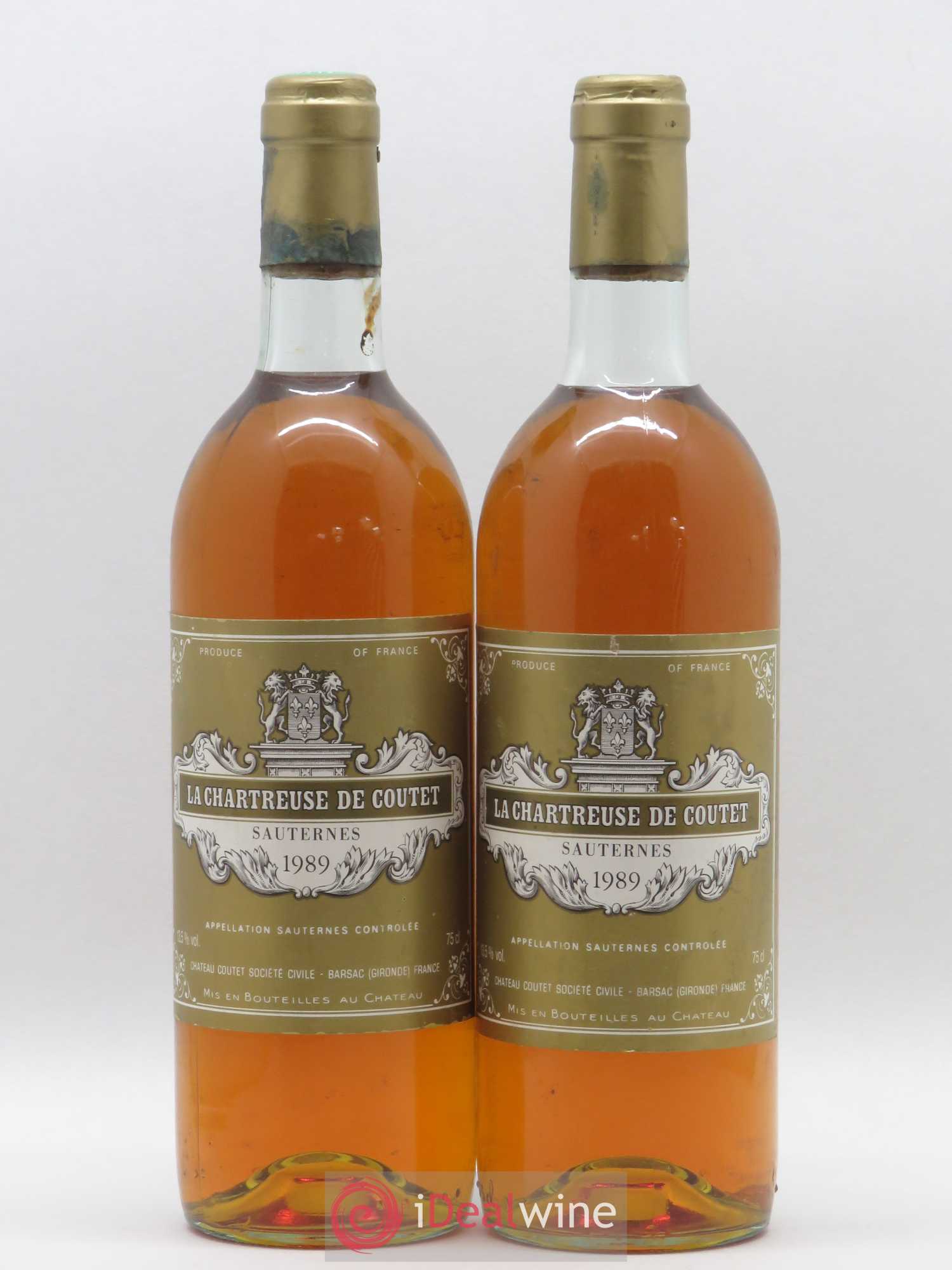 Château La Chartreuse de Coutet 1989 - Lotto di 2 bottiglie - 0