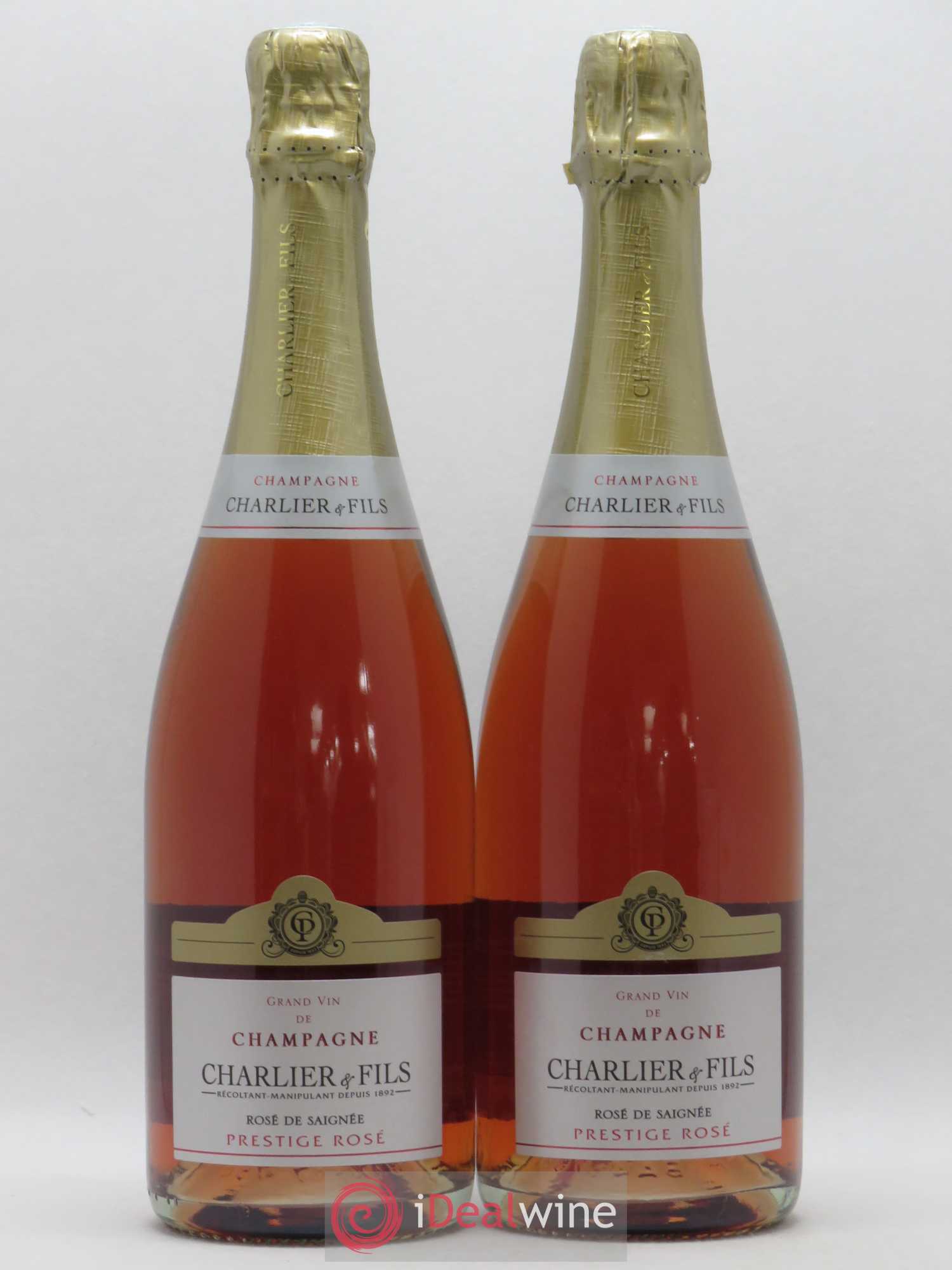 Champagne - Rosé de Saignée Prestige Charlier et Fils - Posten von 2 Flaschen - 0