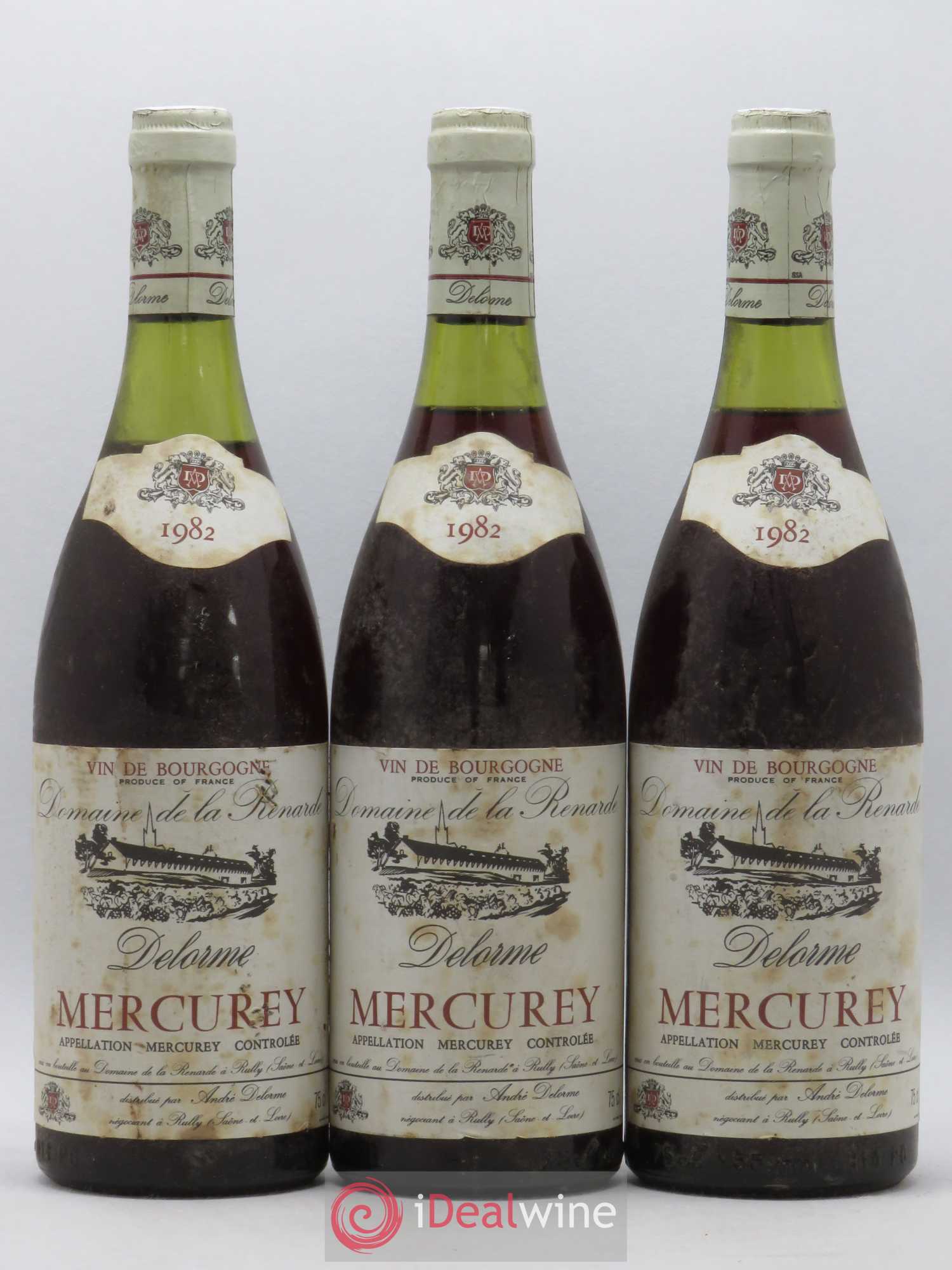 Mercurey Domaine de la Renarde Delorme 1982 - Posten von 3 Flaschen - 0