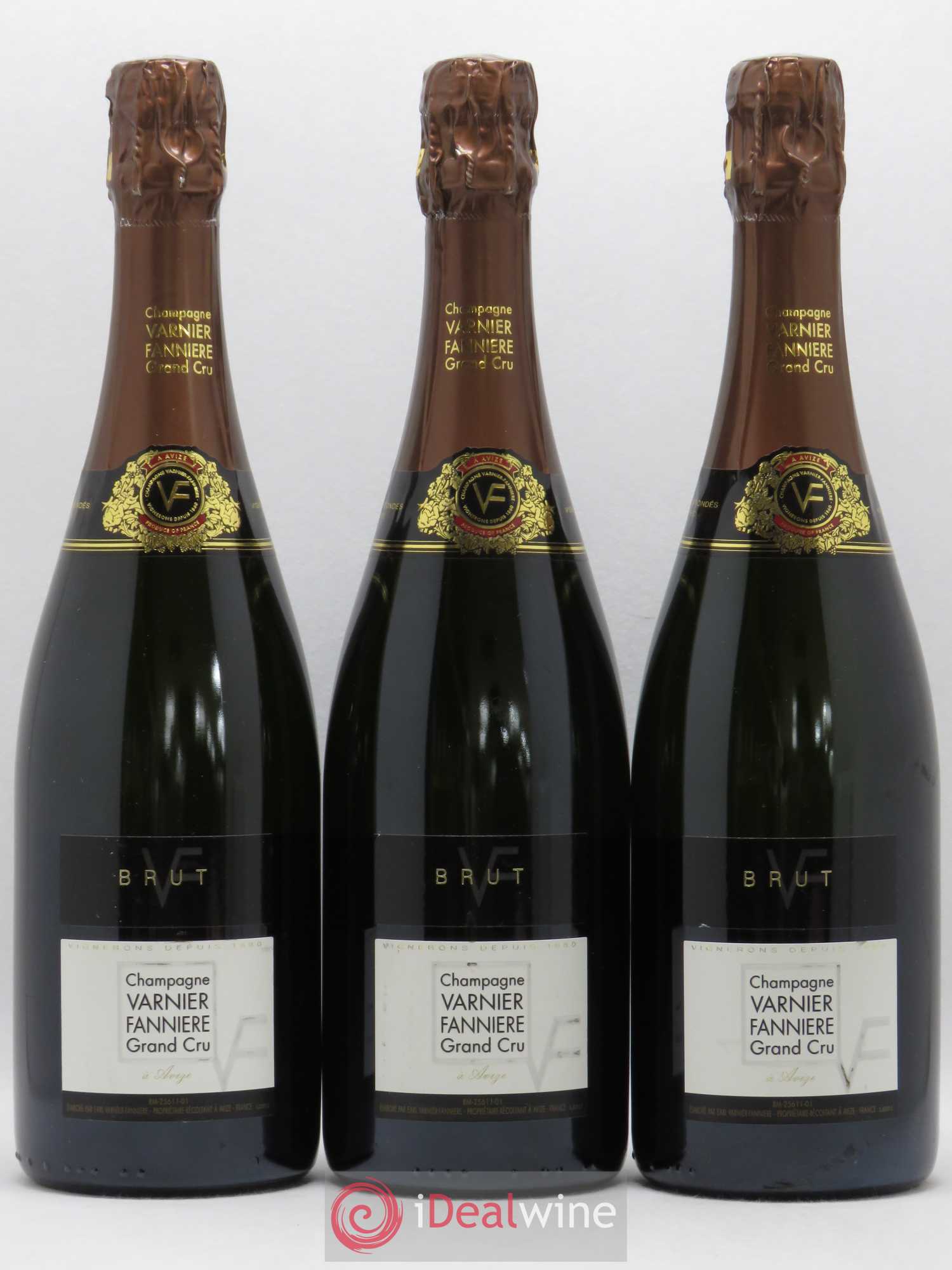 Champagne Brut Grand Cru Varnier Fannière - Posten von 3 Flaschen - 0