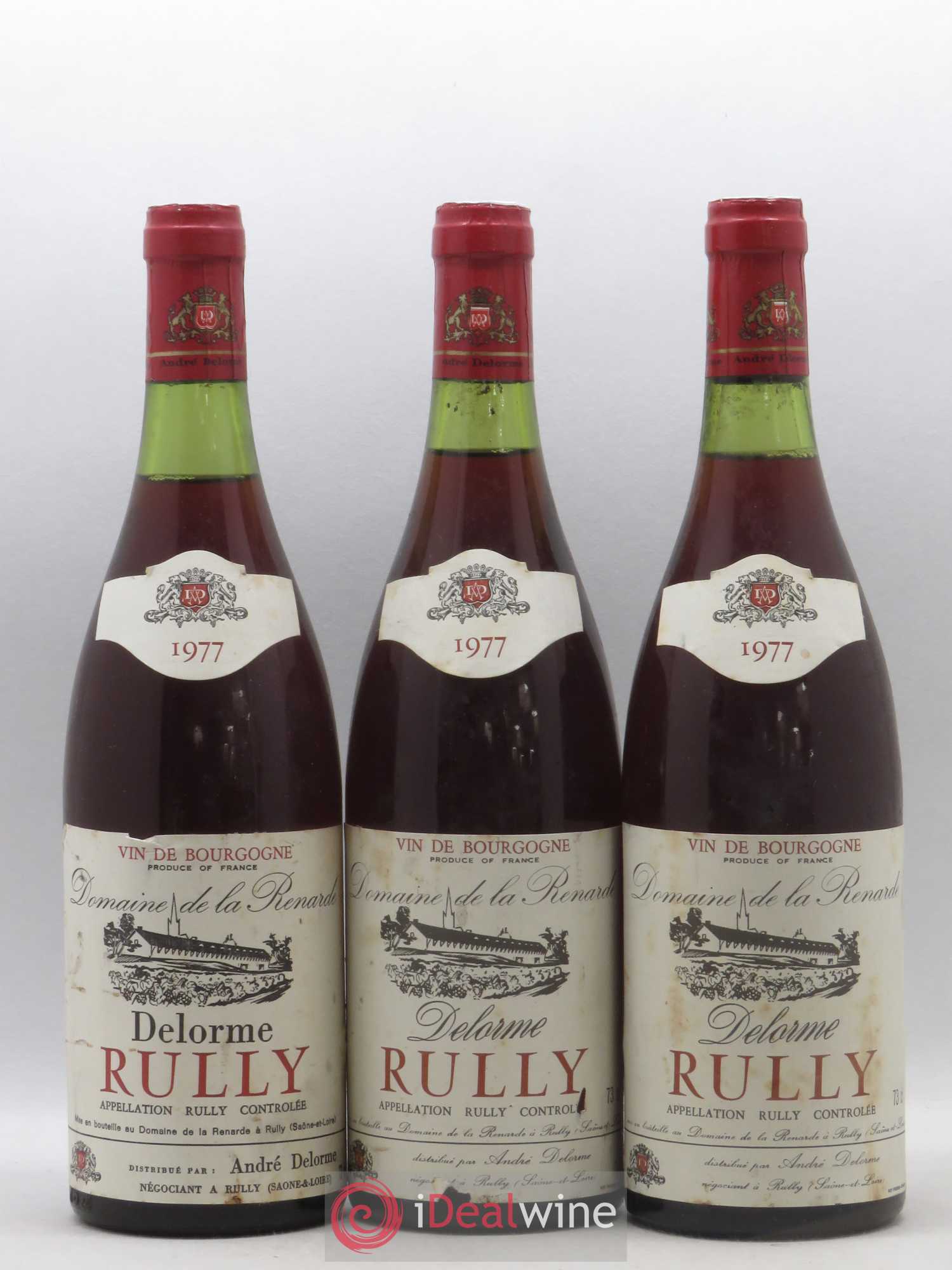 Rully Domaine de La Renarde 1977 - Posten von 3 Flaschen - 0