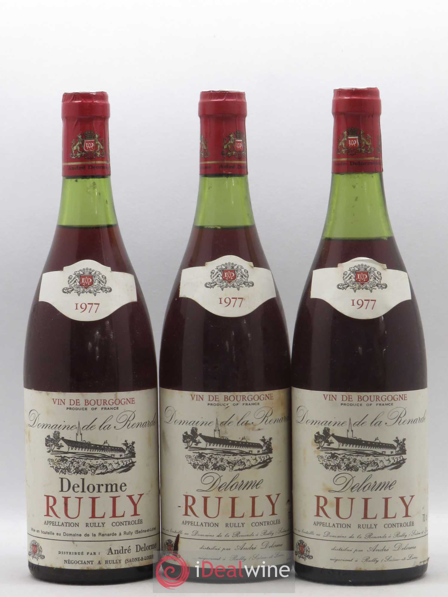 Rully Domaine de La Renarde 1977 - Lot de 3 bouteilles - 0