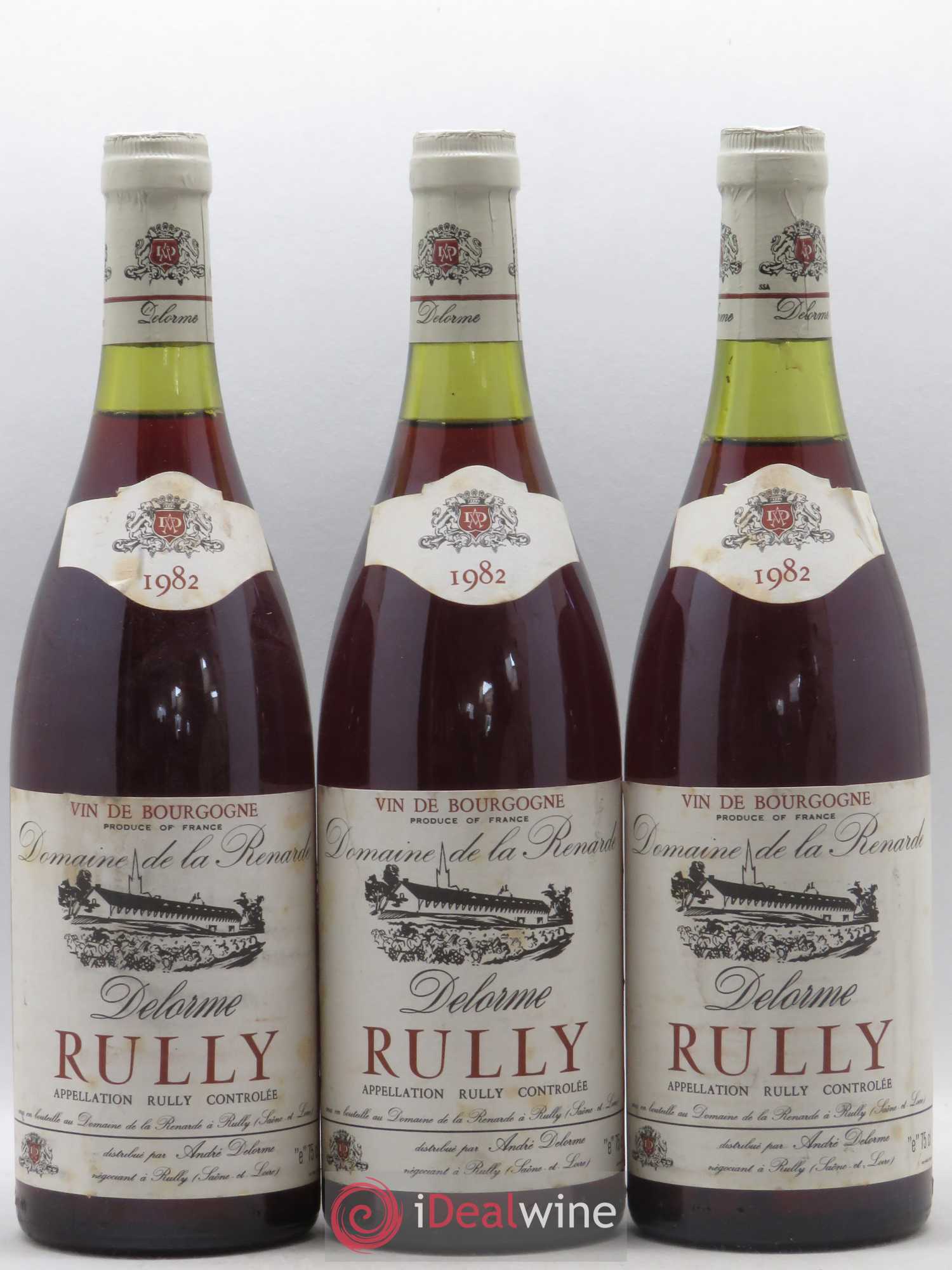 Rully Domaine de La Renarde 1982 - Lotto di 3 bottiglie - 0