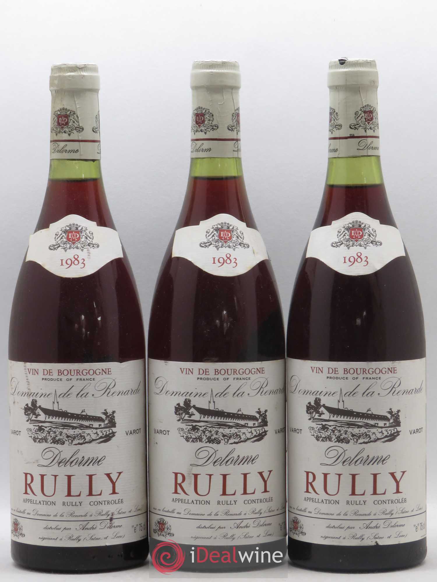 Rully Domaine de La Renarde 1983 - Lot de 3 bouteilles - 0