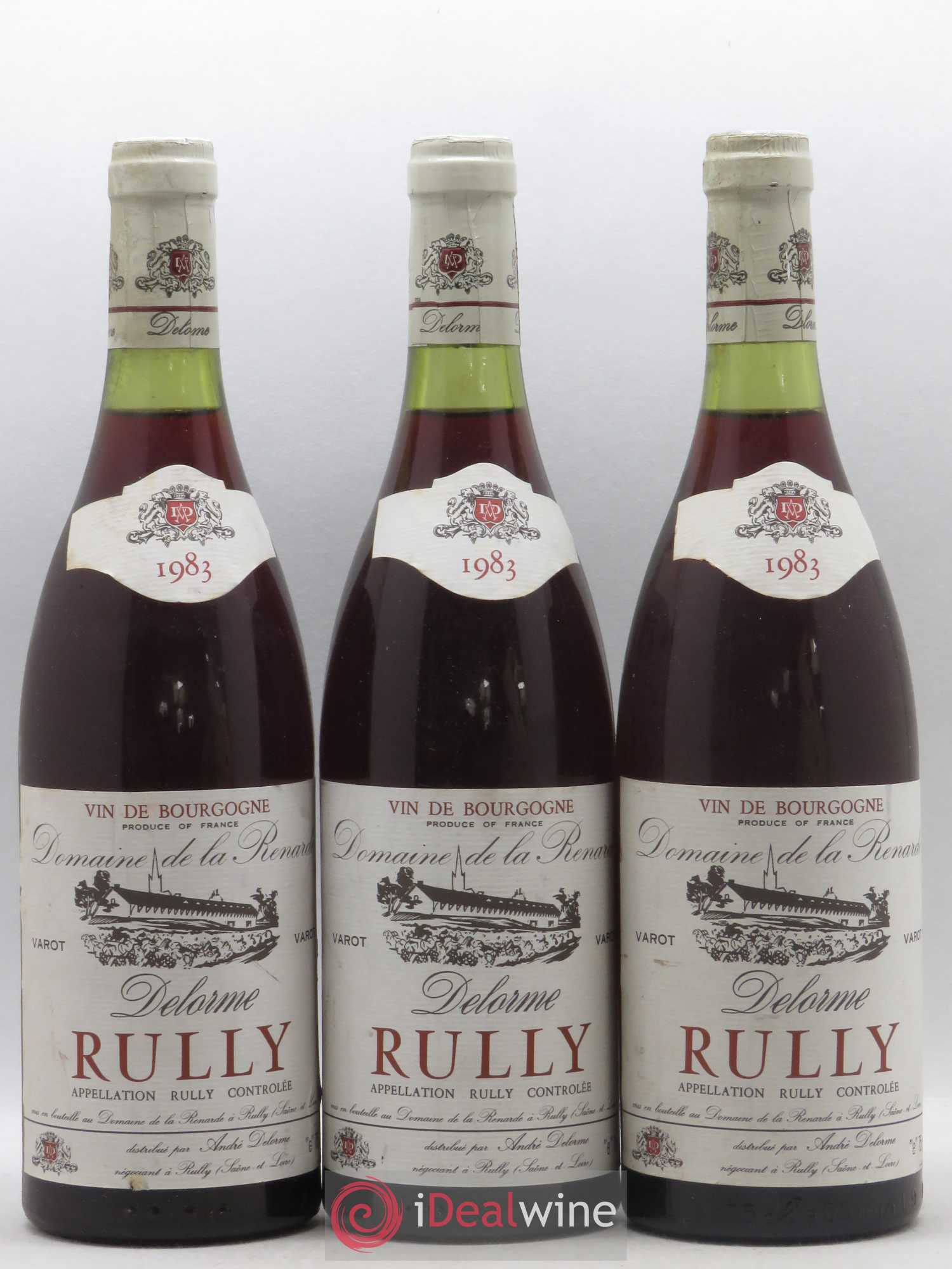 Rully Domaine de La Renarde 1983 - Lot de 3 bouteilles - 0
