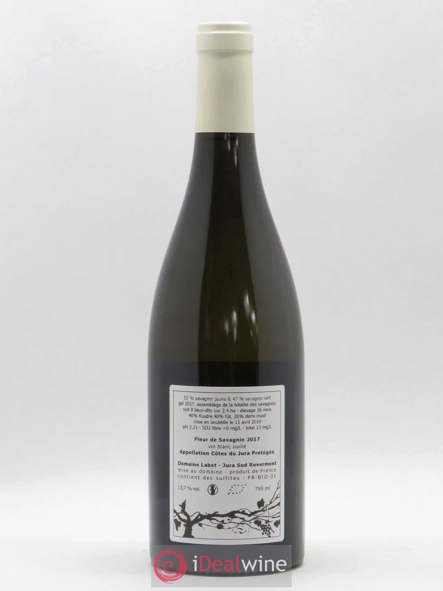 Côtes du Jura Fleur de Savagnin Romain - Julien  - Charline Labet  (sans prix de réserve) 2017 - Lot de 1 bouteille - 1