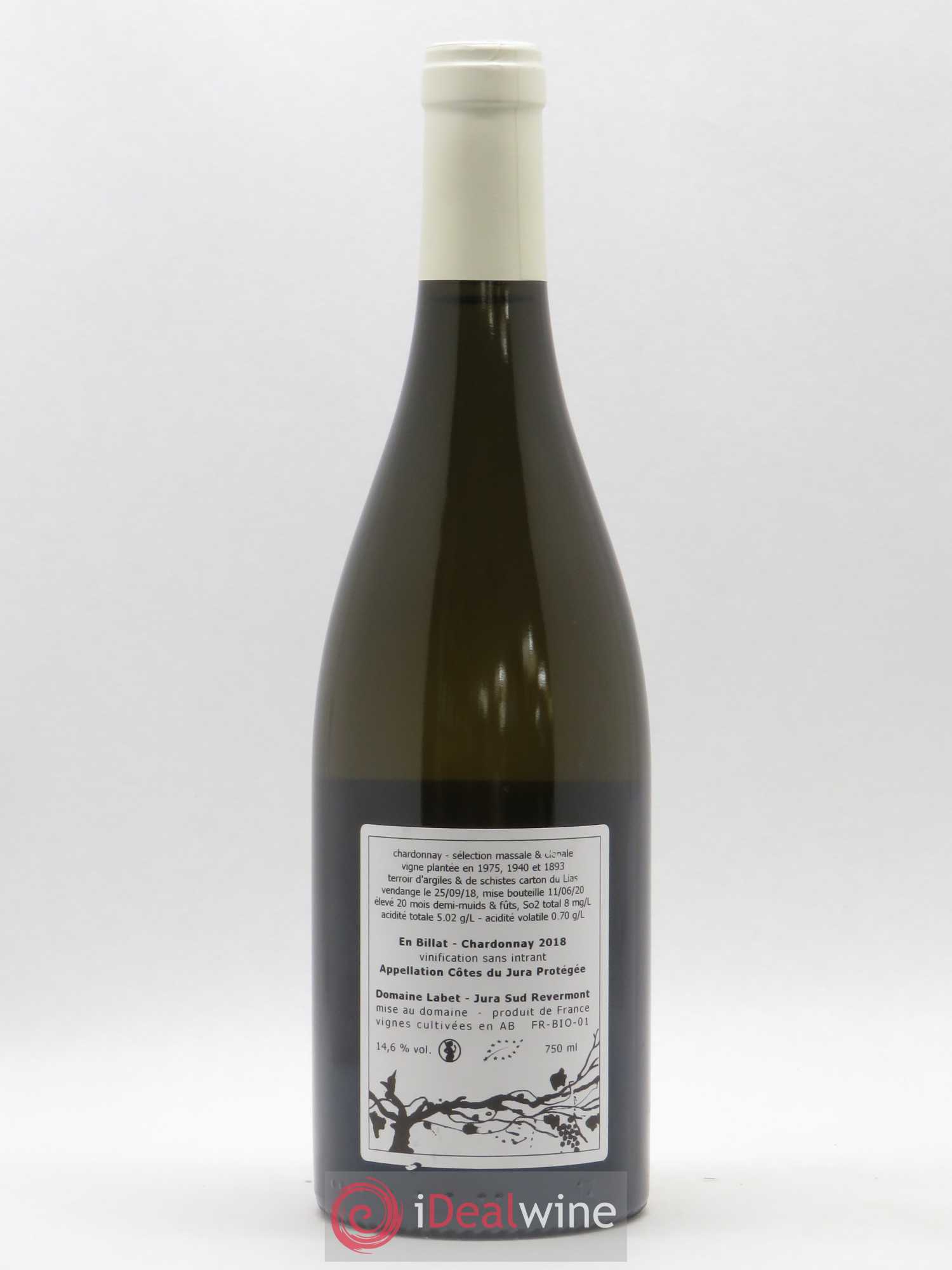 Côtes du Jura Chardonnay En Billat Labet (Domaine) 2018 - Lot de 1 bouteille - 1