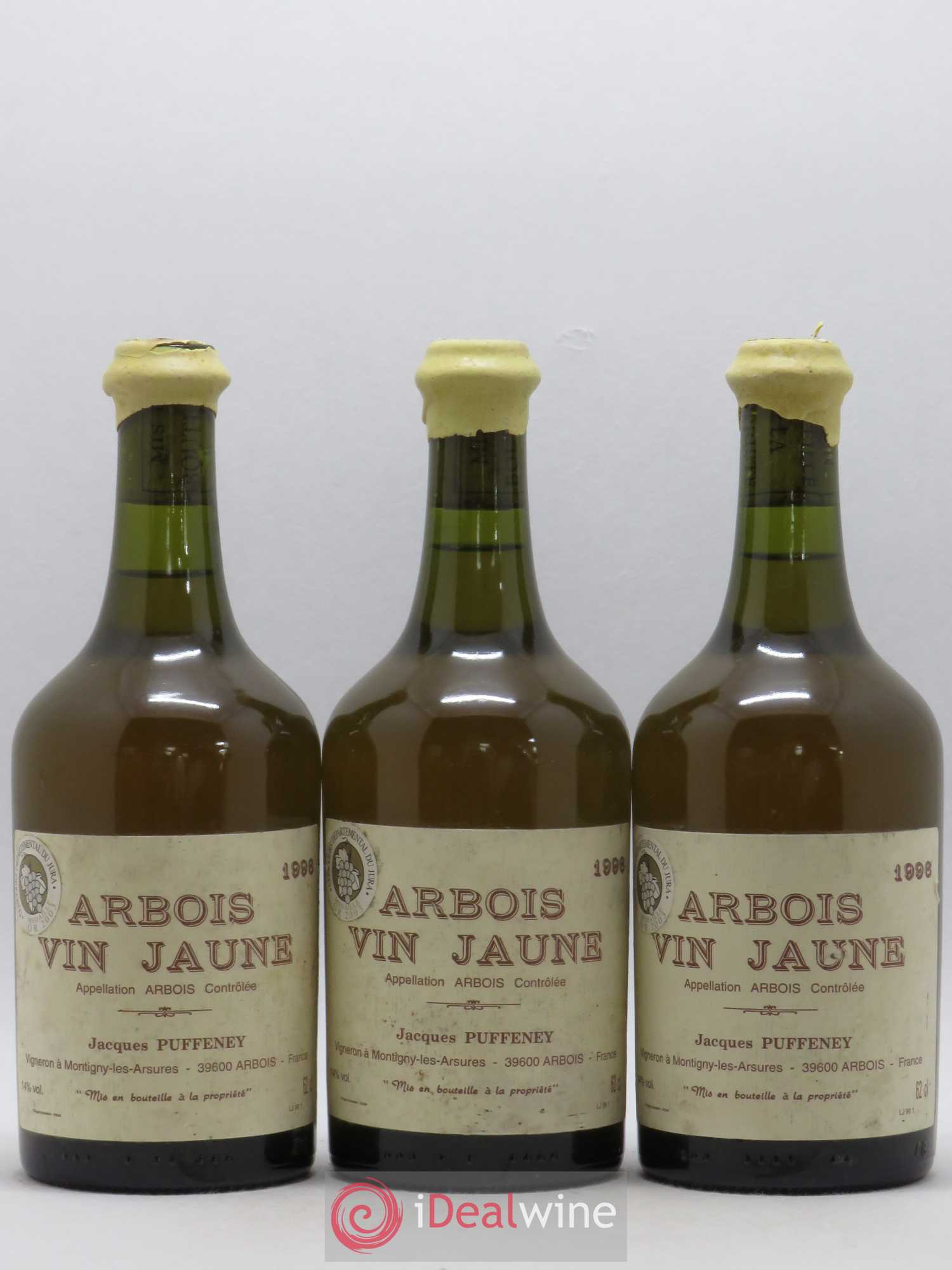 Arbois Vin Jaune Jacques Puffeney 1996 - Posten von 3 Flaschen - 0