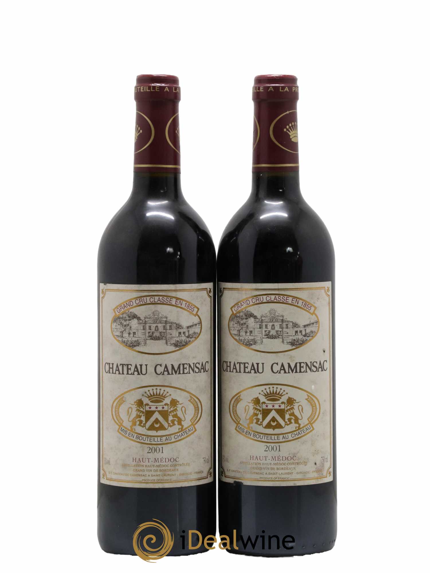 Château Camensac 5ème Grand Cru Classé 2001 - Lot de 2 bouteilles - 0