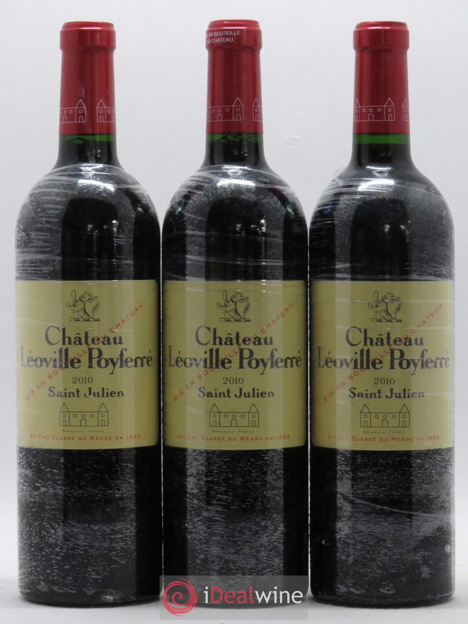 Château Léoville Poyferré 2ème Grand Cru Classé 2010 - Lot de 3 bouteilles - 0