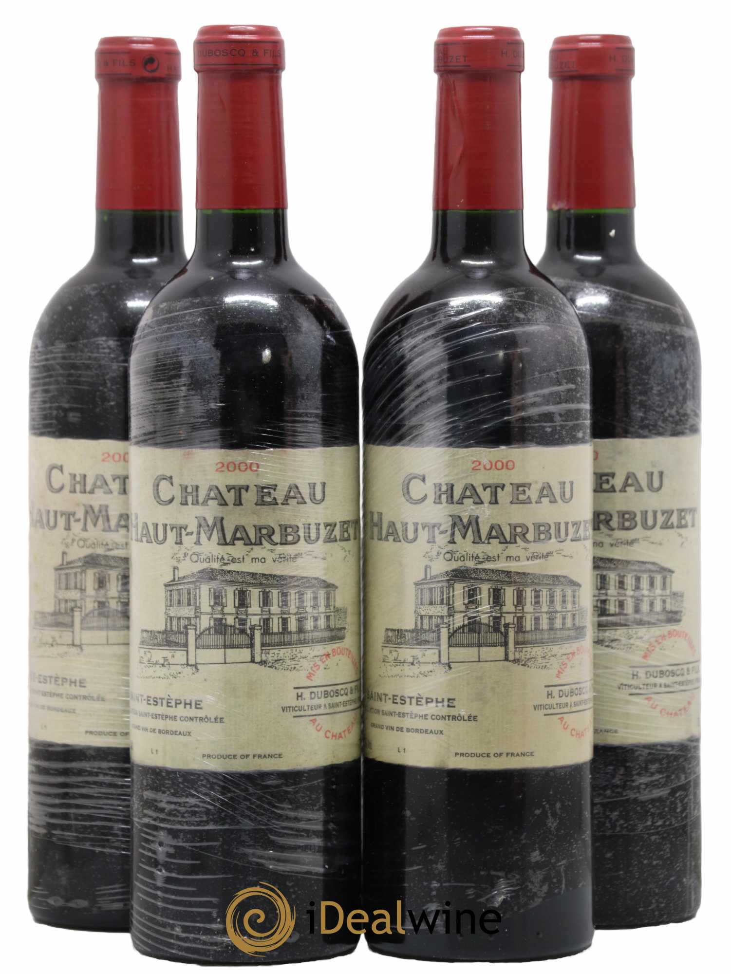 Château Haut Marbuzet 2000 - Lot de 4 bouteilles - 0