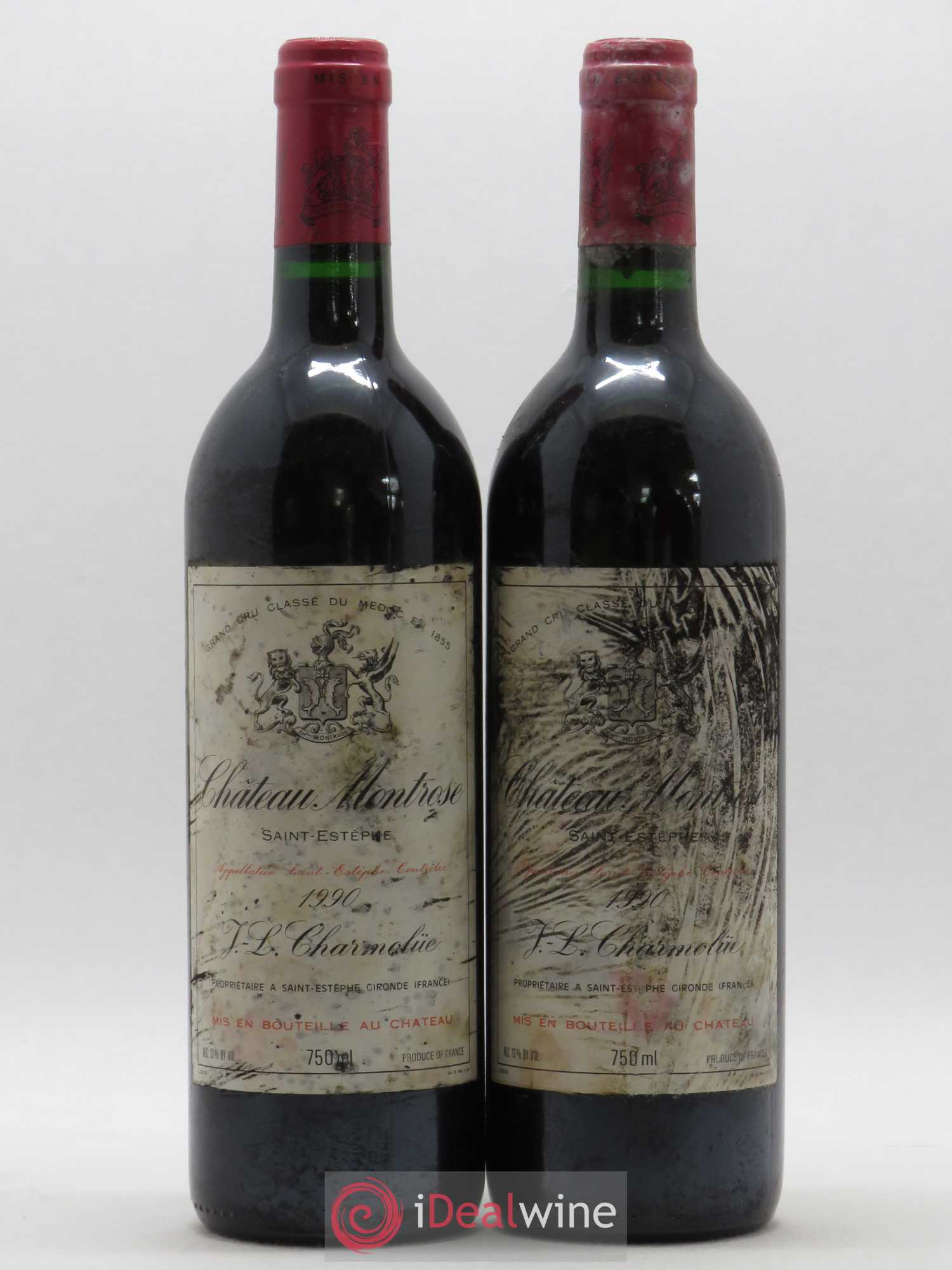 Château Montrose 2ème Grand Cru Classé 1990 - Lot de 2 bouteilles - 0