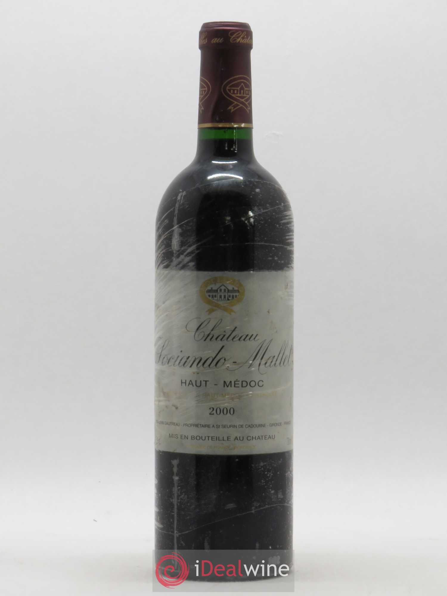 Château Sociando Mallet 2000 - Lot de 1 bouteille - 0