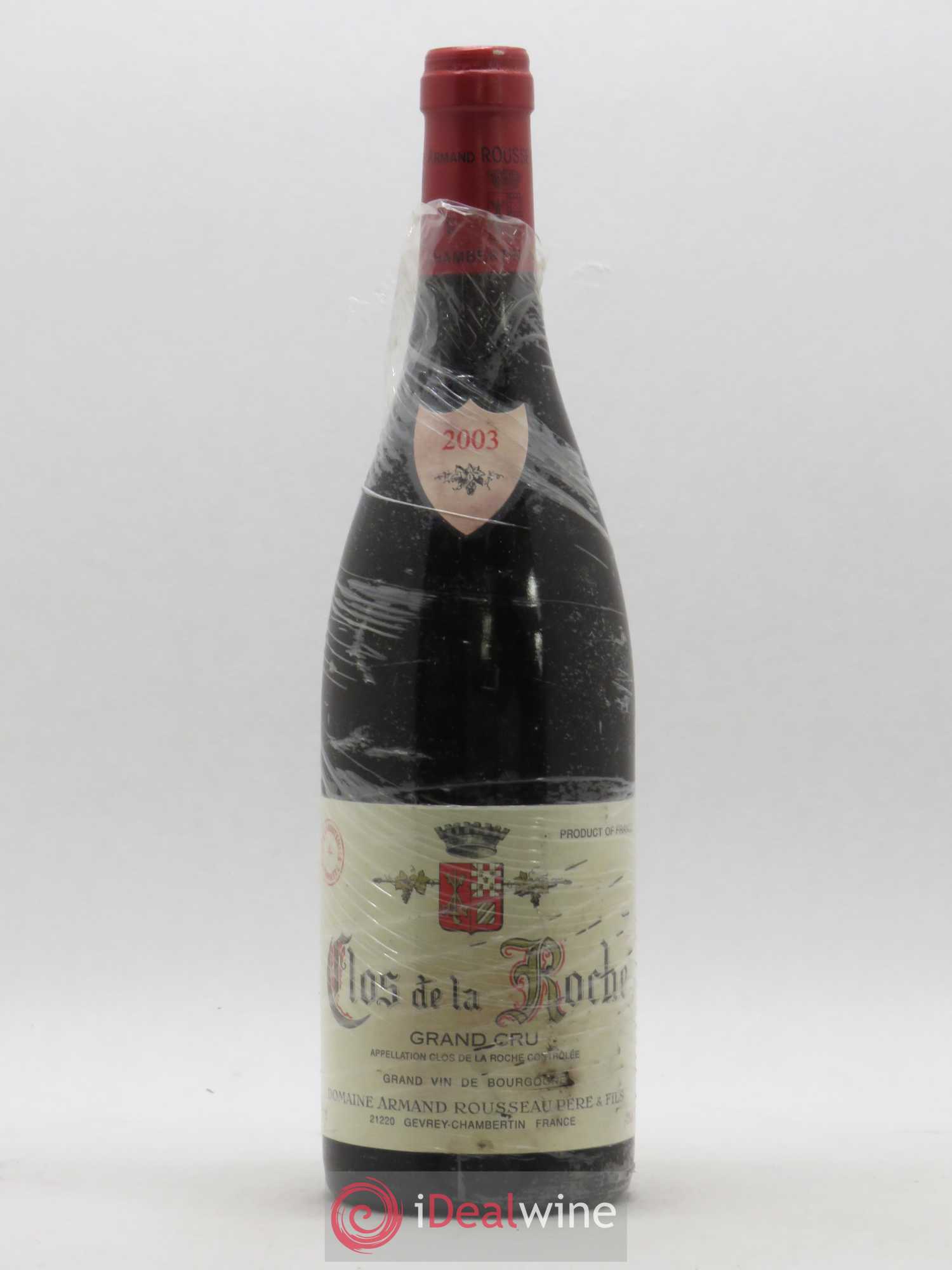 Clos de la Roche Grand Cru Armand Rousseau (Domaine) 2003 - Lot de 1 bouteille - 0