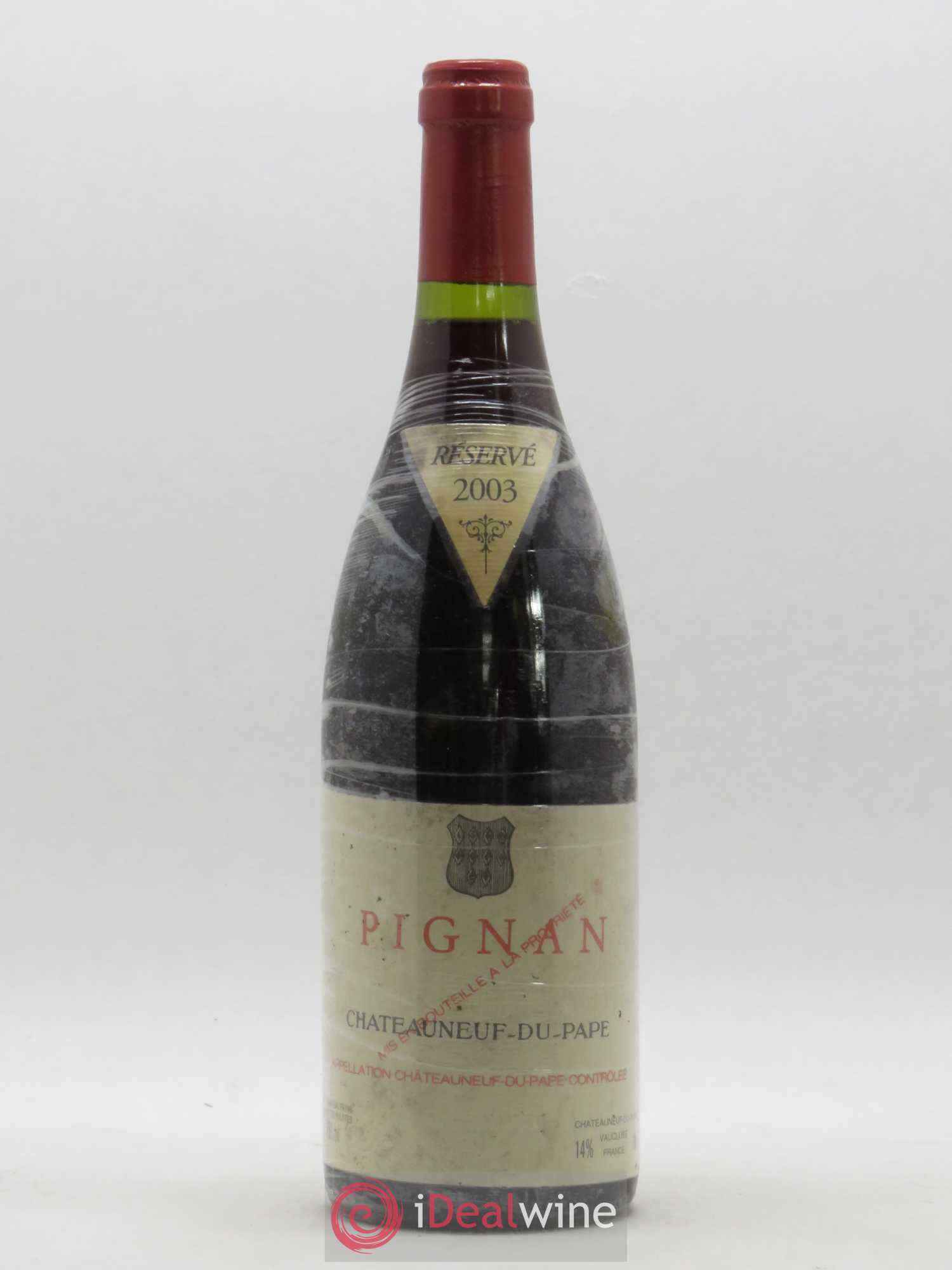 Châteauneuf-du-Pape Domaine de Pignan 2003 - Lot de 1 bouteille - 0