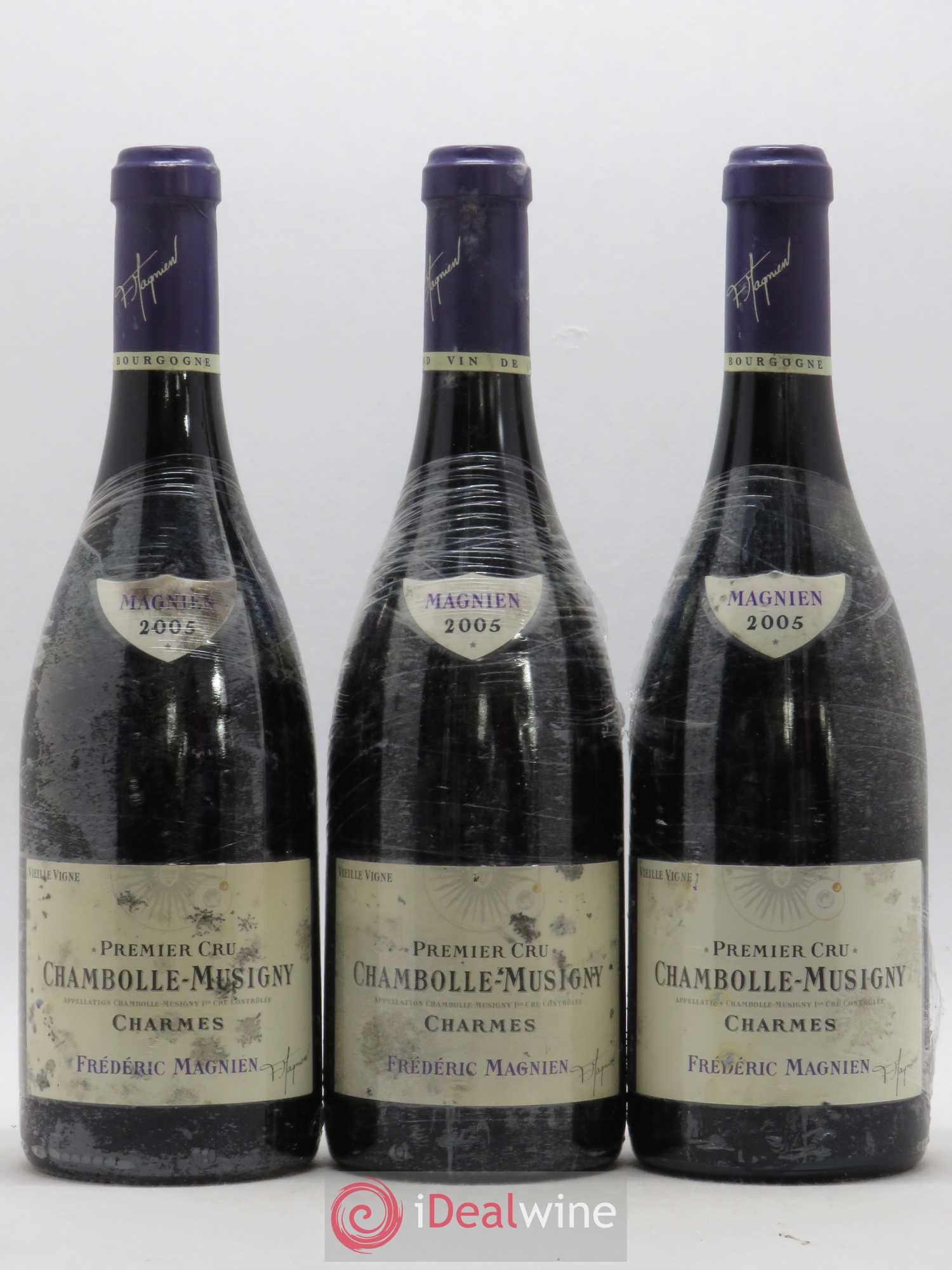 Chambolle-Musigny 1er Cru Les Charmes Vieilles vignes Frédéric Magnien 2005 - Lot de 3 bouteilles - 0