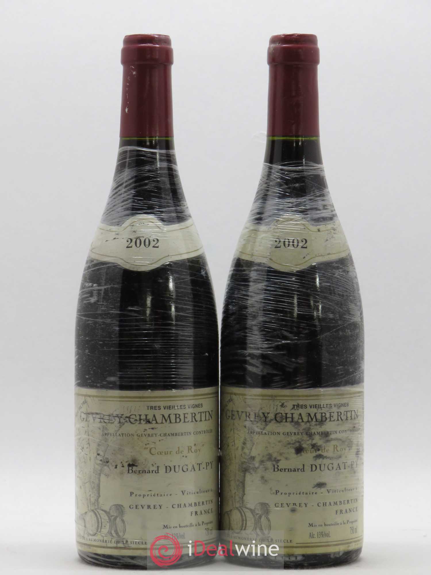 Gevrey-Chambertin Coeur de Roy Très Vieilles Vignes Dugat-Py 2002 - Lot de 2 bouteilles - 0