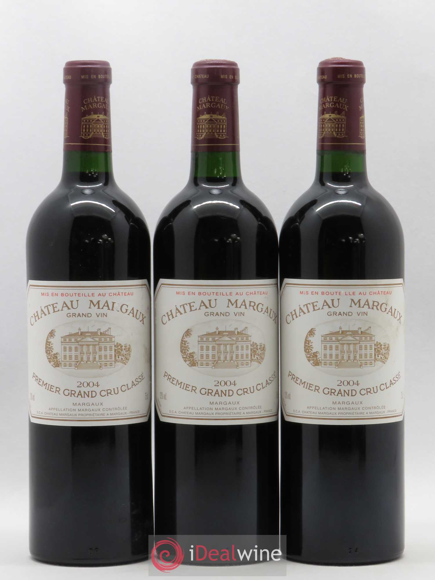 Château Margaux 1er Grand Cru Classé 2004 - Lot de 3 bouteilles - 0