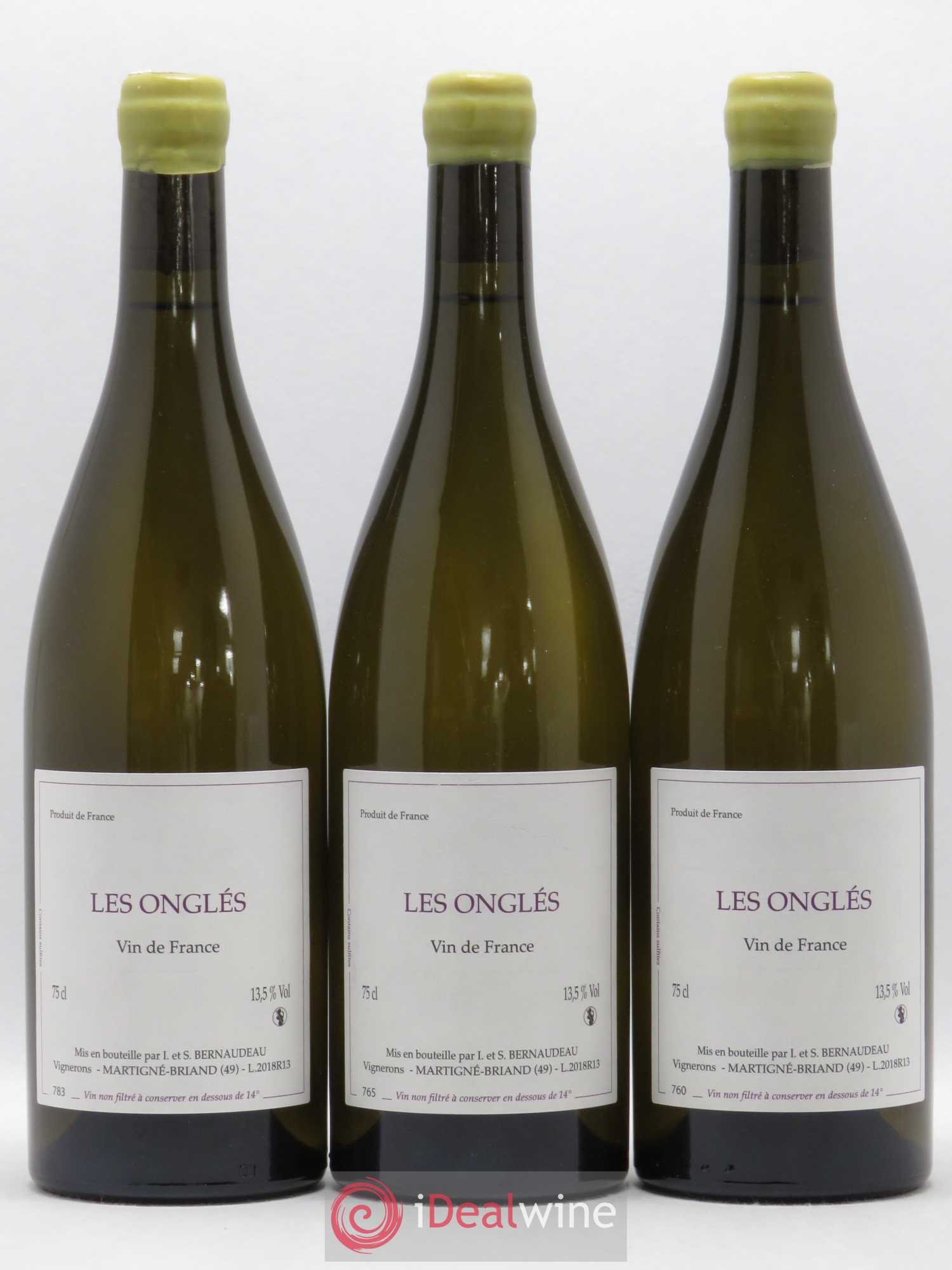 Vin de France Les Onglés Stéphane Bernaudeau 2018 - Posten von 3 Flaschen - 0