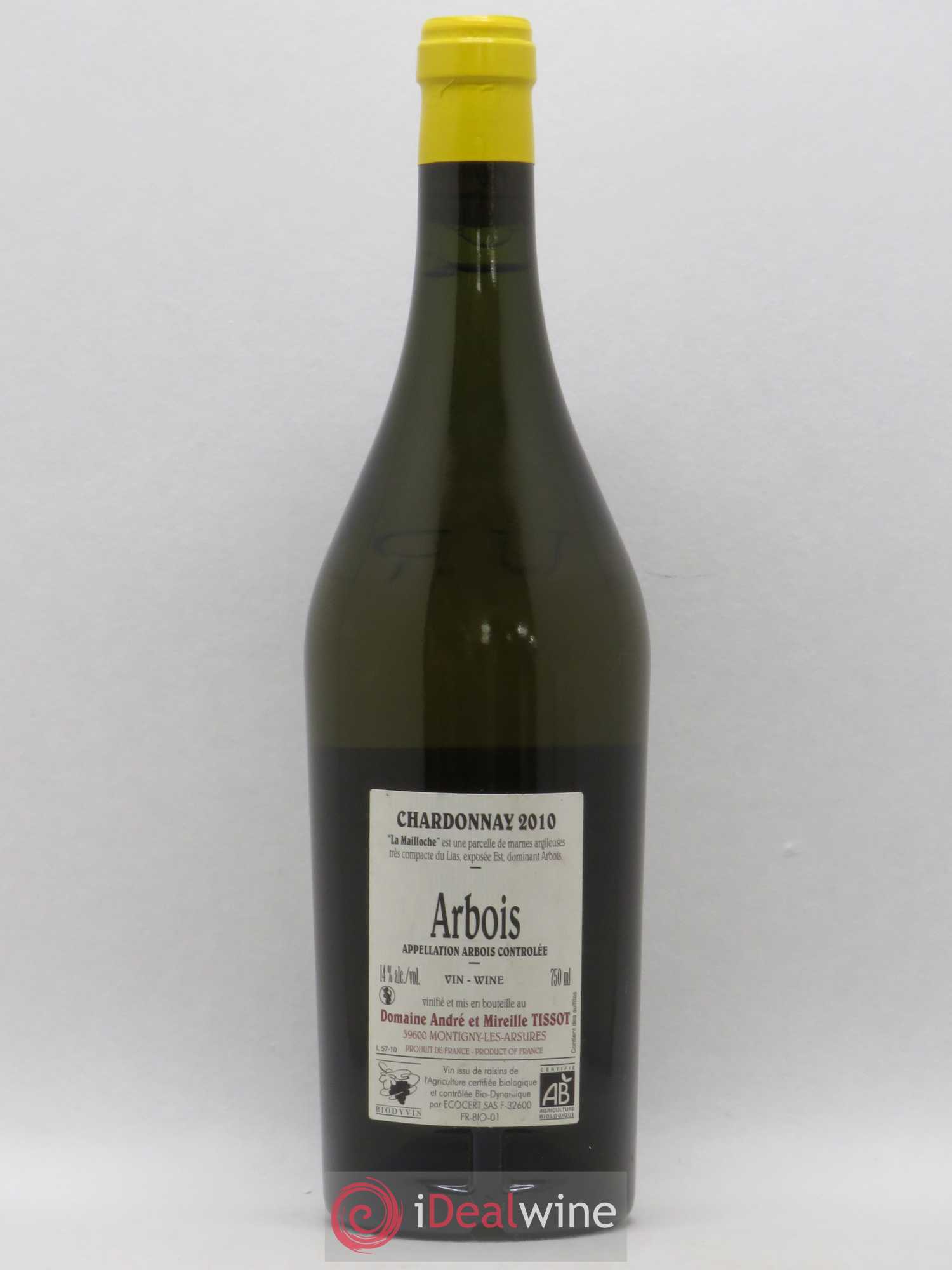 Arbois La Mailloche Bénédicte et Stéphane Tissot 2010 - Lot de 1 bouteille - 1