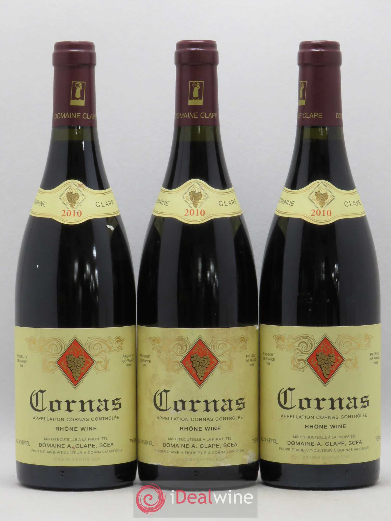 Cornas Auguste Clape 2010 - Lot de 3 bouteilles - 0