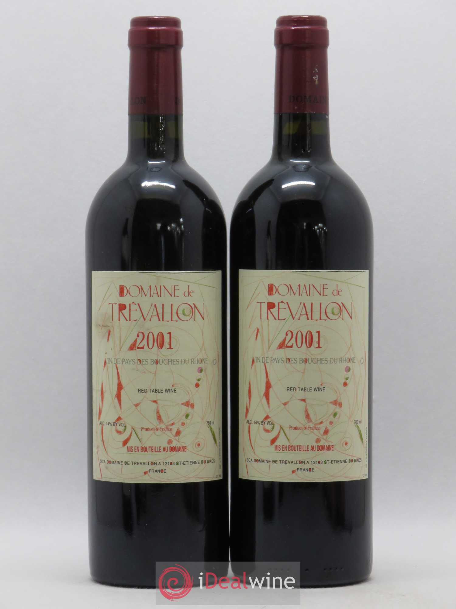 Alpilles Trévallon (Domaine de) Eloi Dürrbach 2001 - Lot de 2 bouteilles - 0