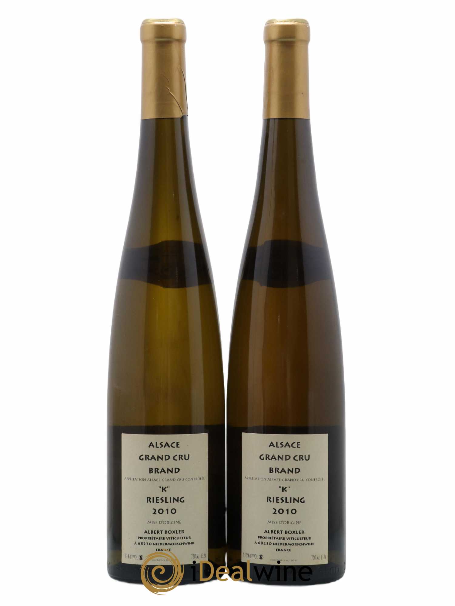 Alsace Riesling Grand Cru Brand Albert Boxler K 2010 - Lot de 2 bouteilles - 1